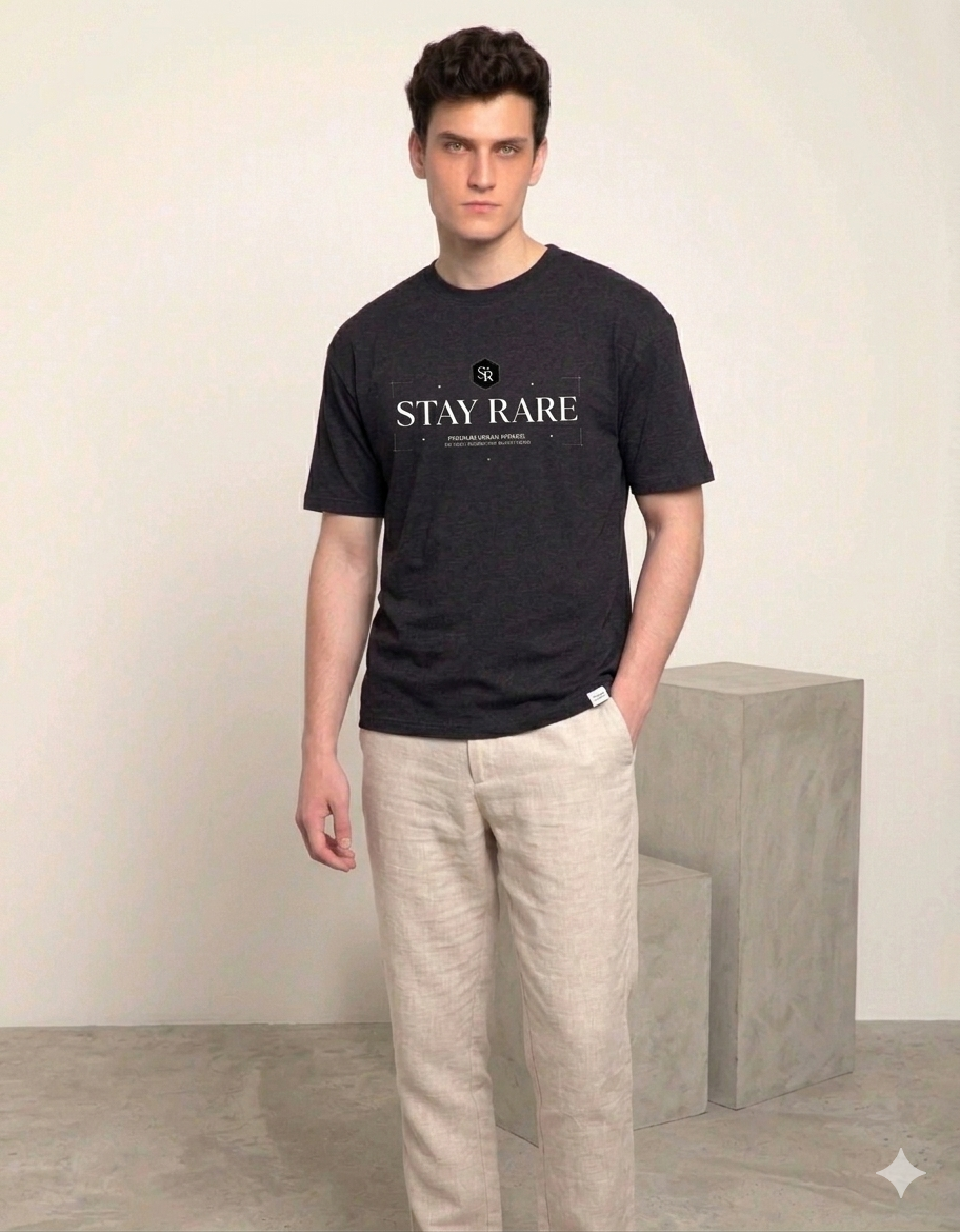 Stay rare black t shirt