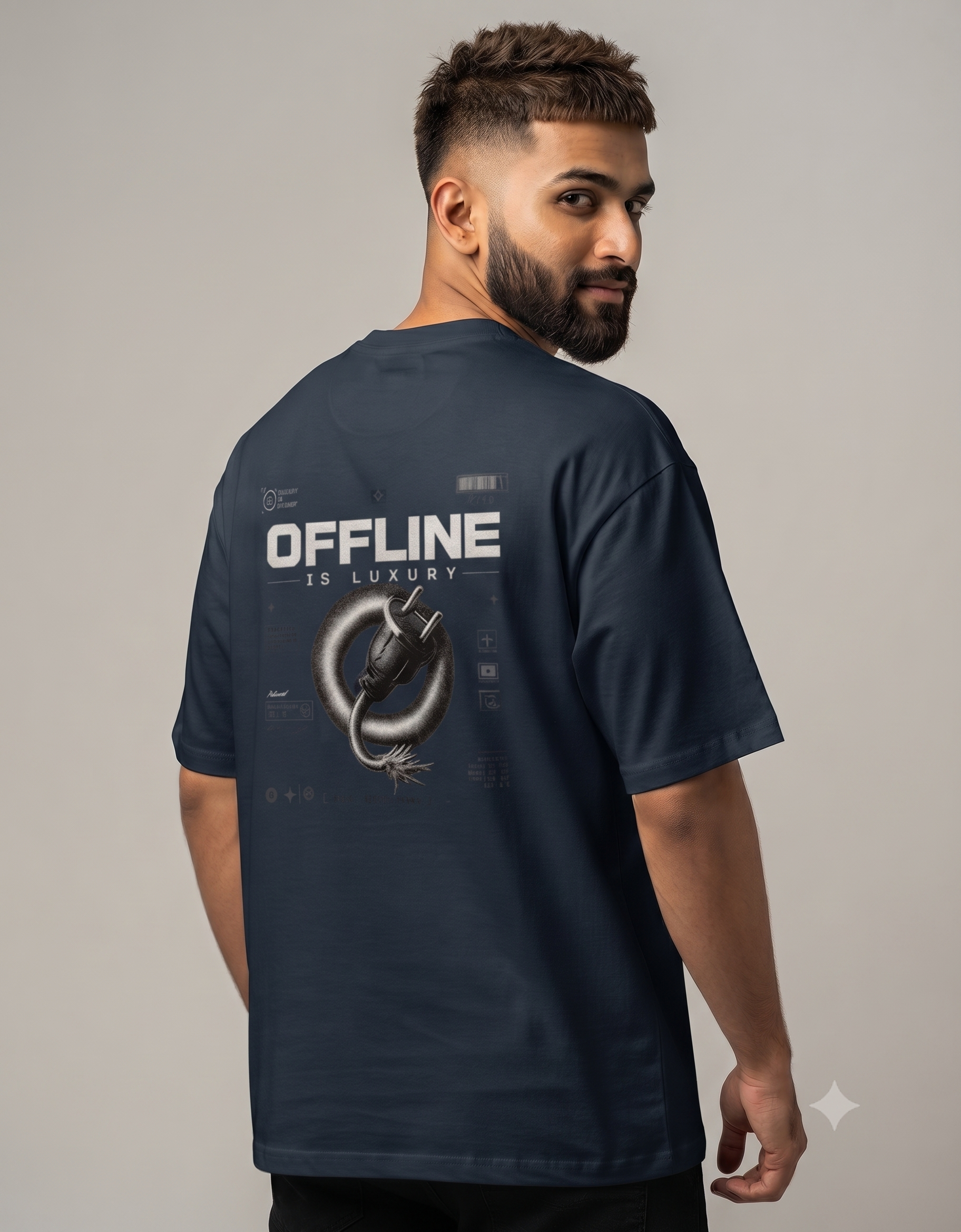 Offline Is Luxury Oversized T-Shirt – Men's Graphic Tee