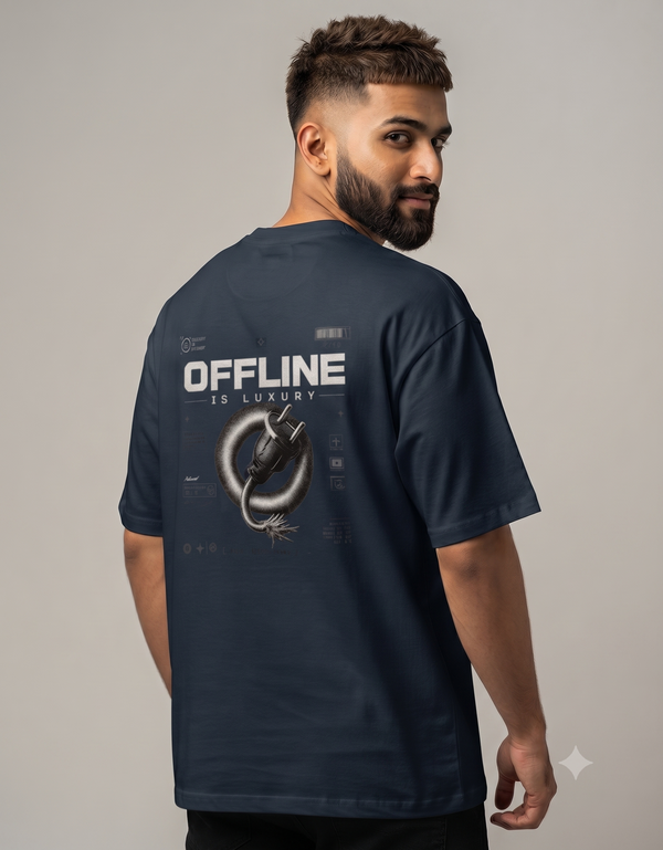 Offline Is Luxury Oversized T-Shirt – Men's Graphic Tee