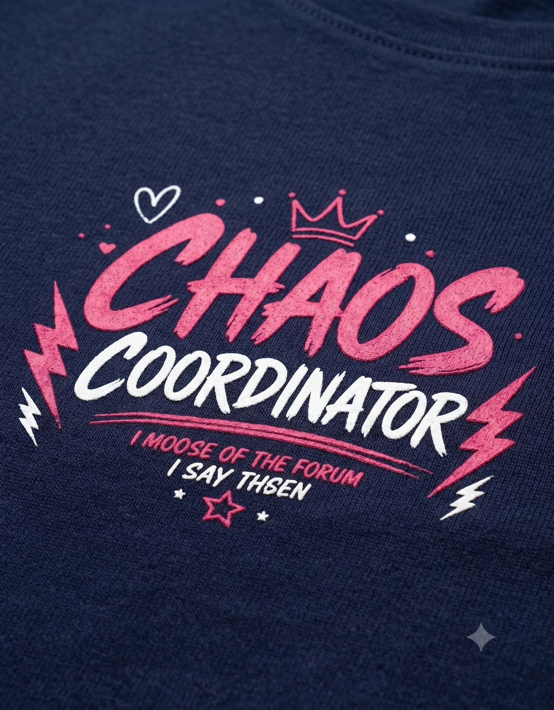 Chaos Coordinator Crop Top – Women's Graphic Tee