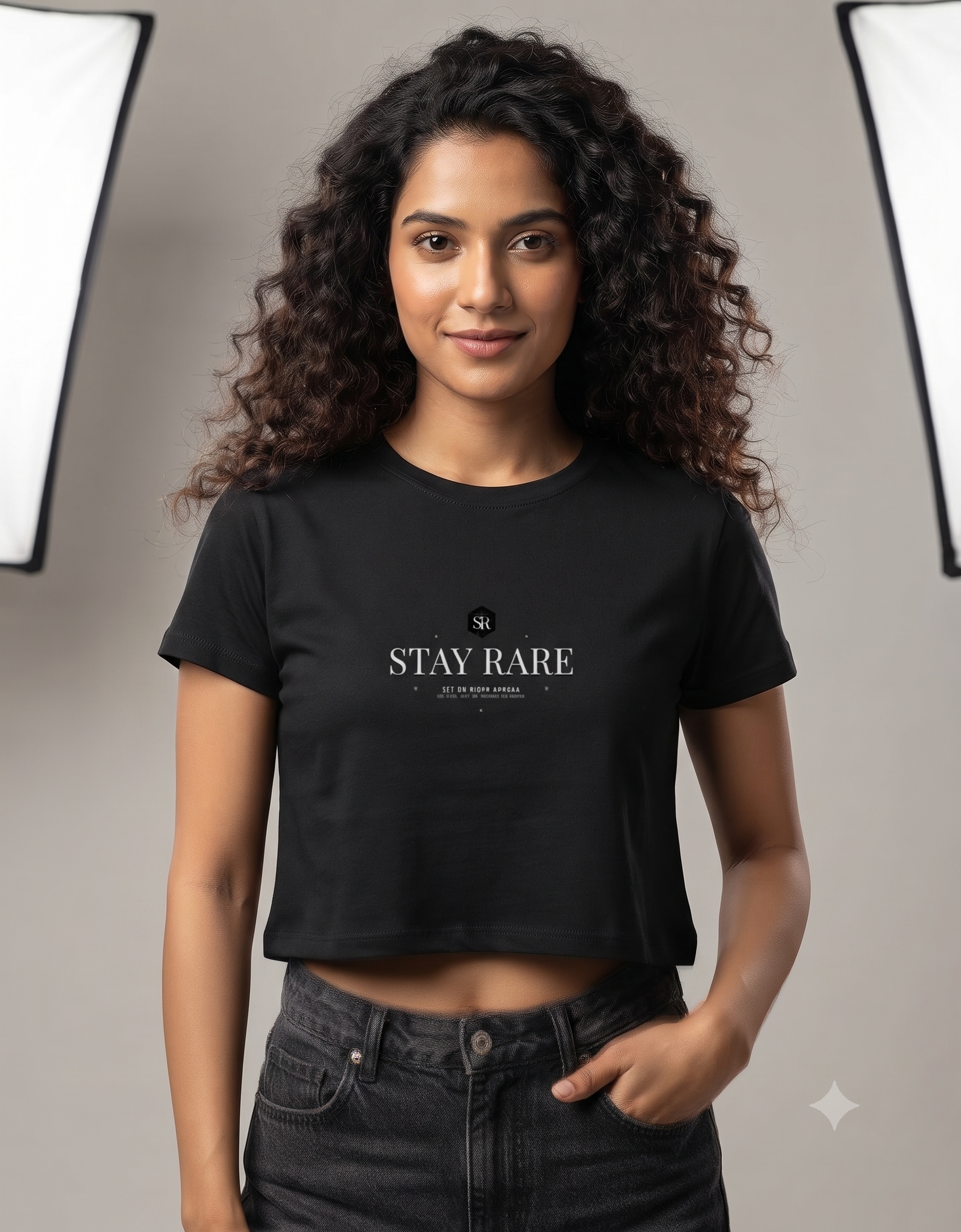 Stay Rare Crop Top – Women's Graphic Tee
