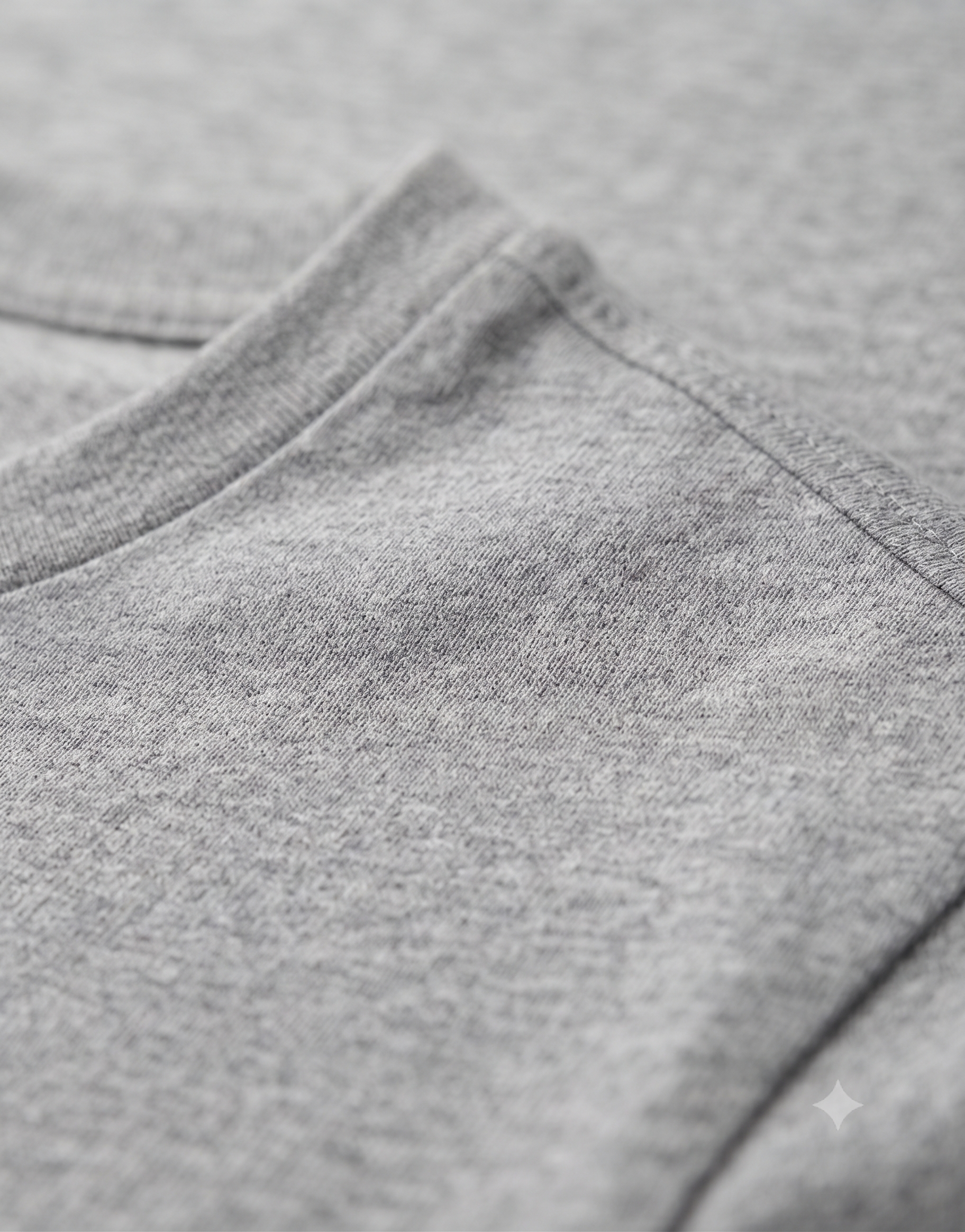 Plain Grey Melange T-Shirt