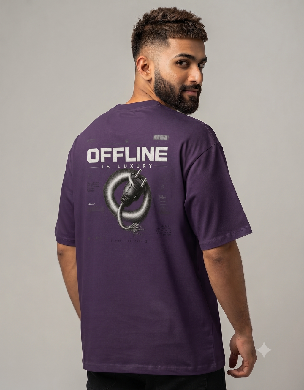 Offline Is Luxury Oversized T-Shirt – Men's Graphic Tee