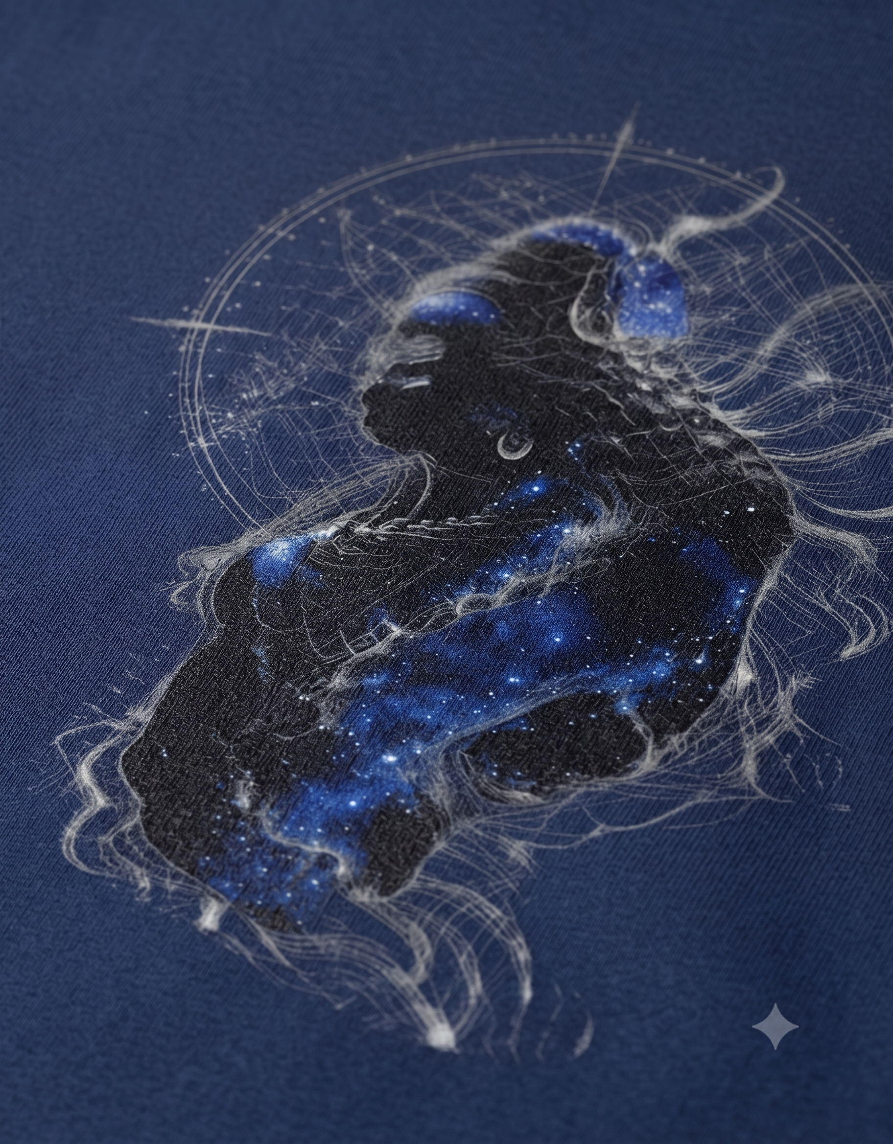 Cosmic Shiva Silhouette Oversized T-Shirt – Men's Graphic Tee