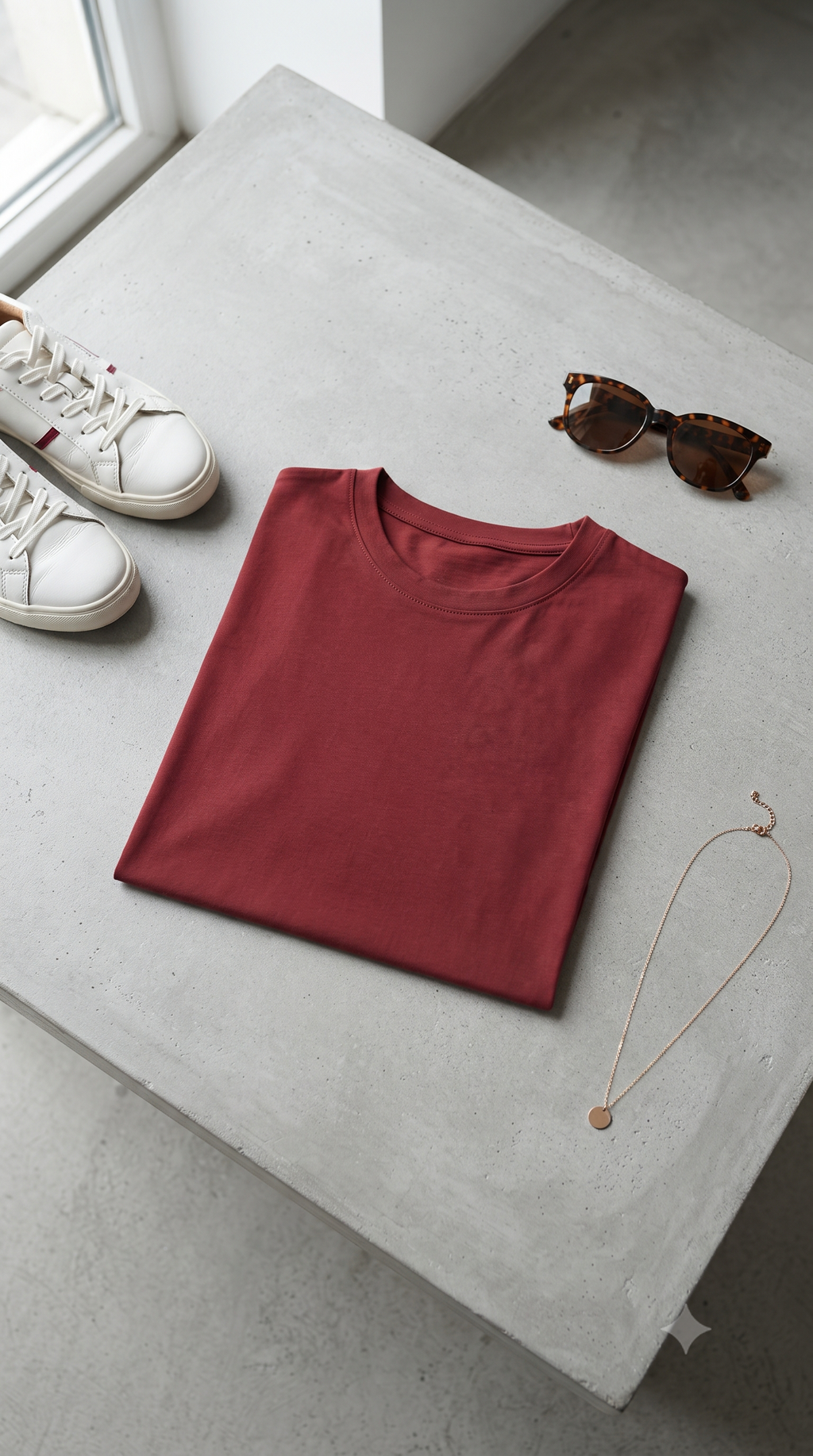 Red	Plain	Crop	Top