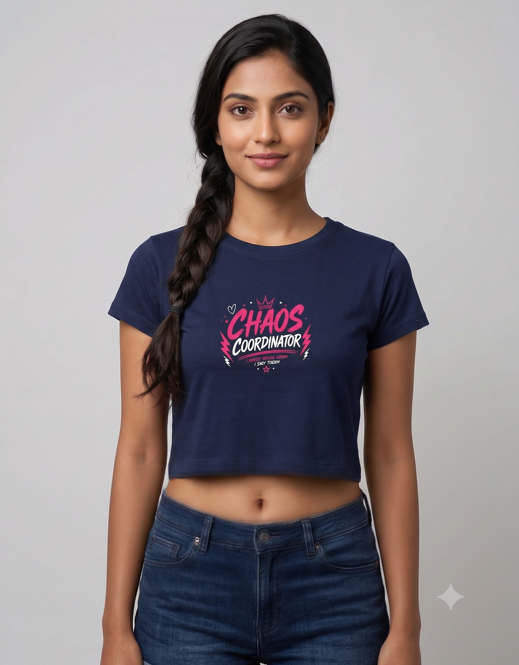 Chaos Coordinator Crop Top – Women's Graphic Tee