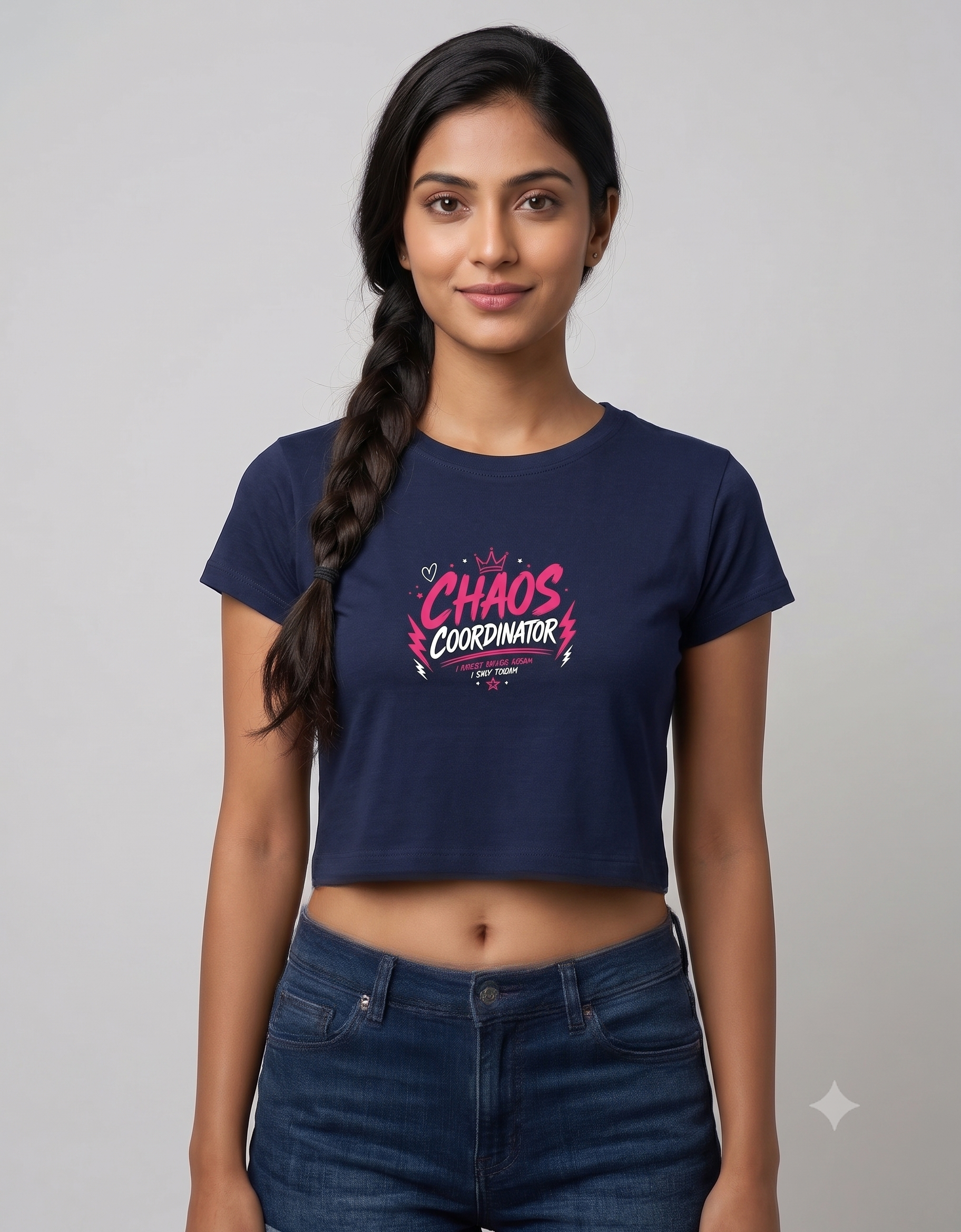 Chaos Coordinator Crop Top – Women's Graphic Tee