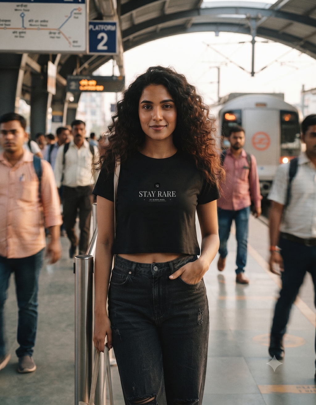 Stay Rare Crop Top – Women's Graphic Tee