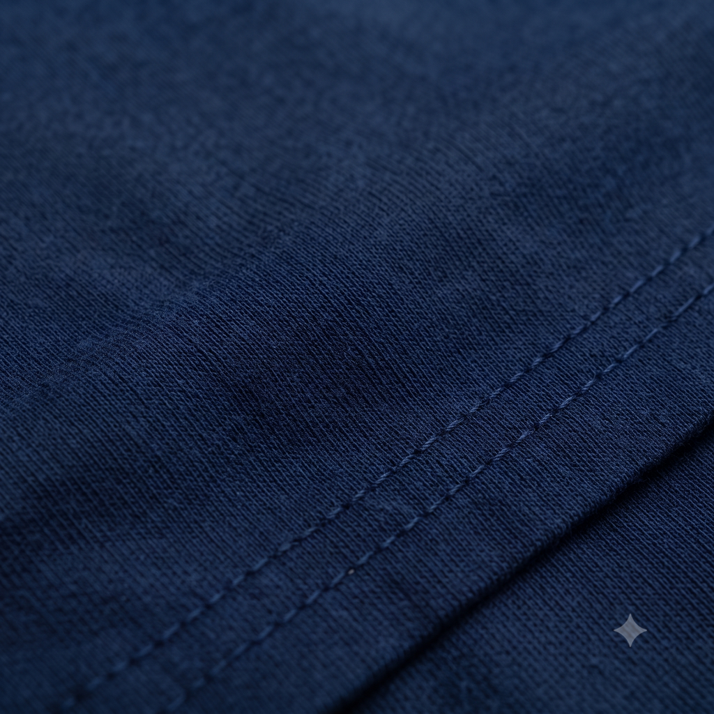 Plain	Navy	Blue	Oversized	T-Shirt