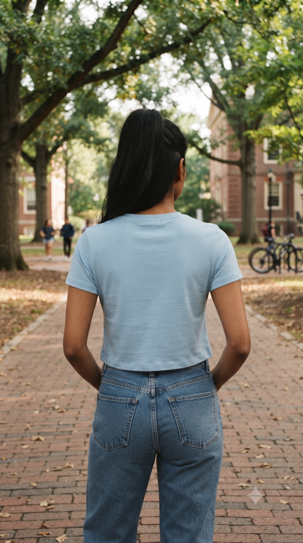 SkyBlue	Plain	Crop	Top