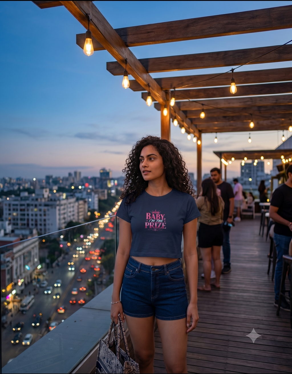 Baby I'm The Prize Crop Top – Women's Graphic Tee