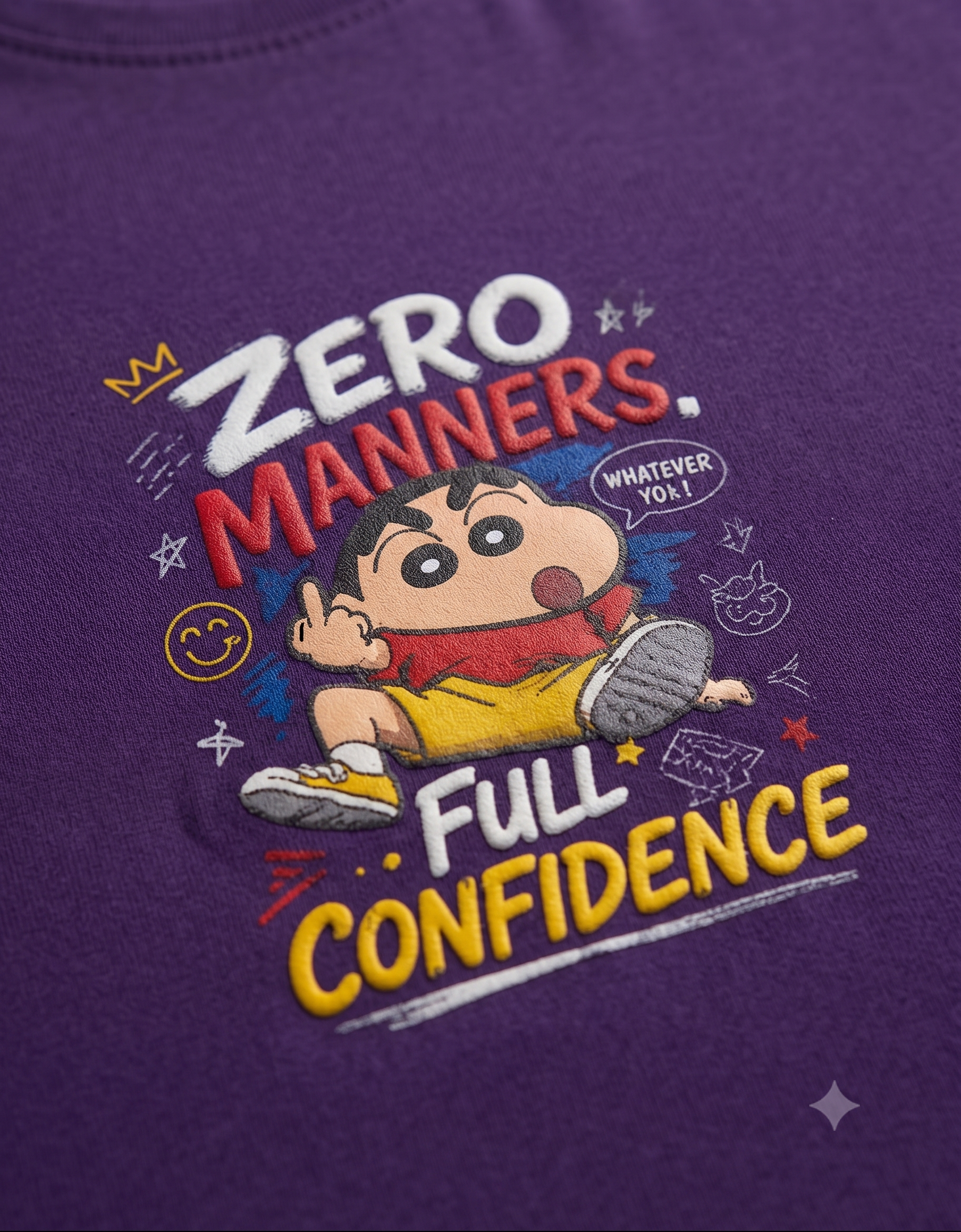 Zero Manners Full Confidence Sketch Graphic Women's Classic T-Shirt – Tee