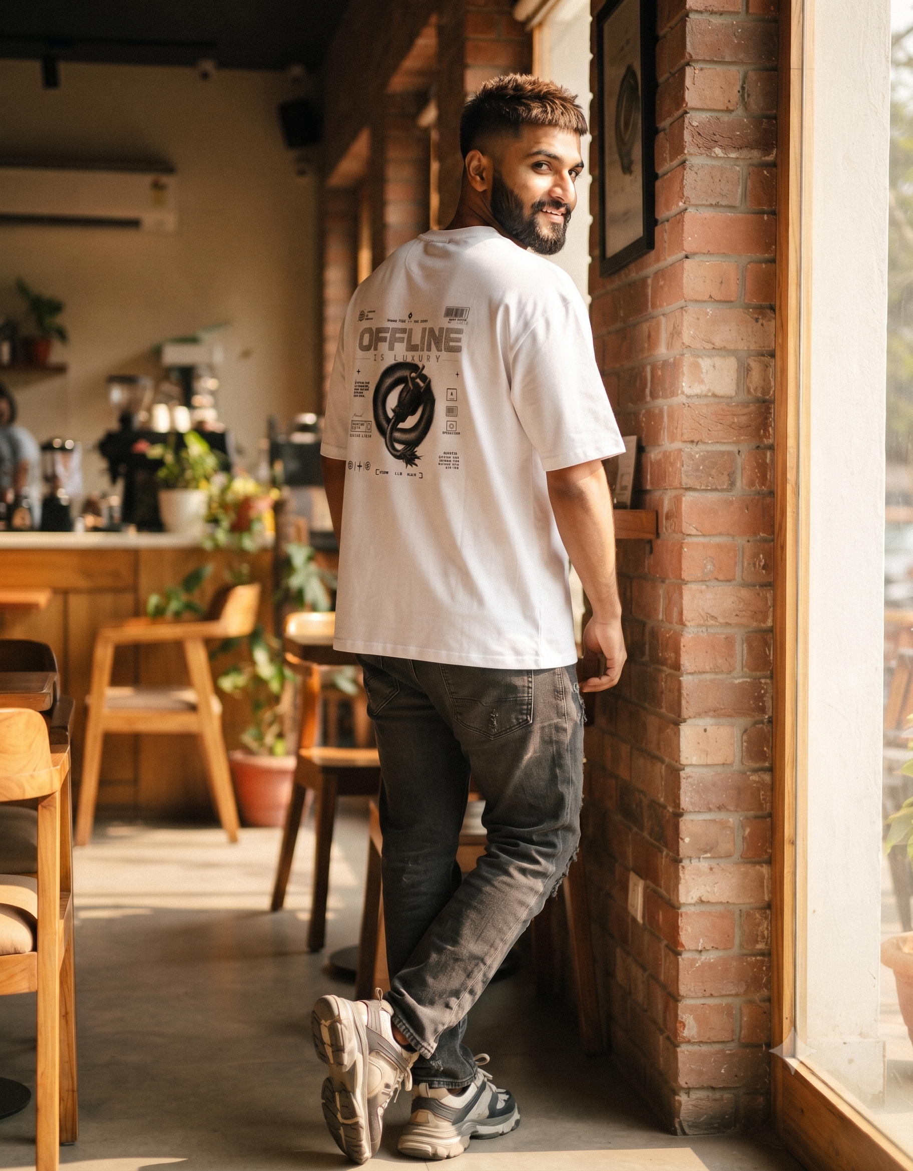 Offline Is Luxury Oversized T-Shirt – Men's Graphic Tee