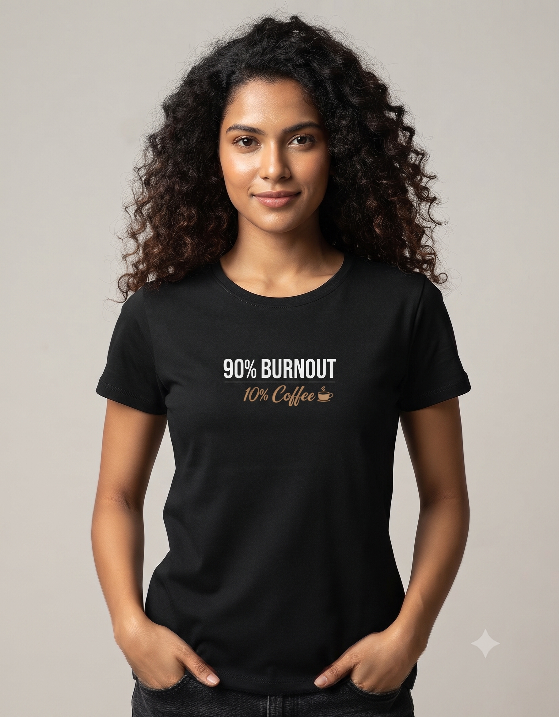 90% Burnout 10% Coffee Classic T-Shirt – Women's Graphic Tee