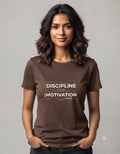 Discipline Over Motivation Blueprint Graphic Women's Classic T-Shirt – Tee