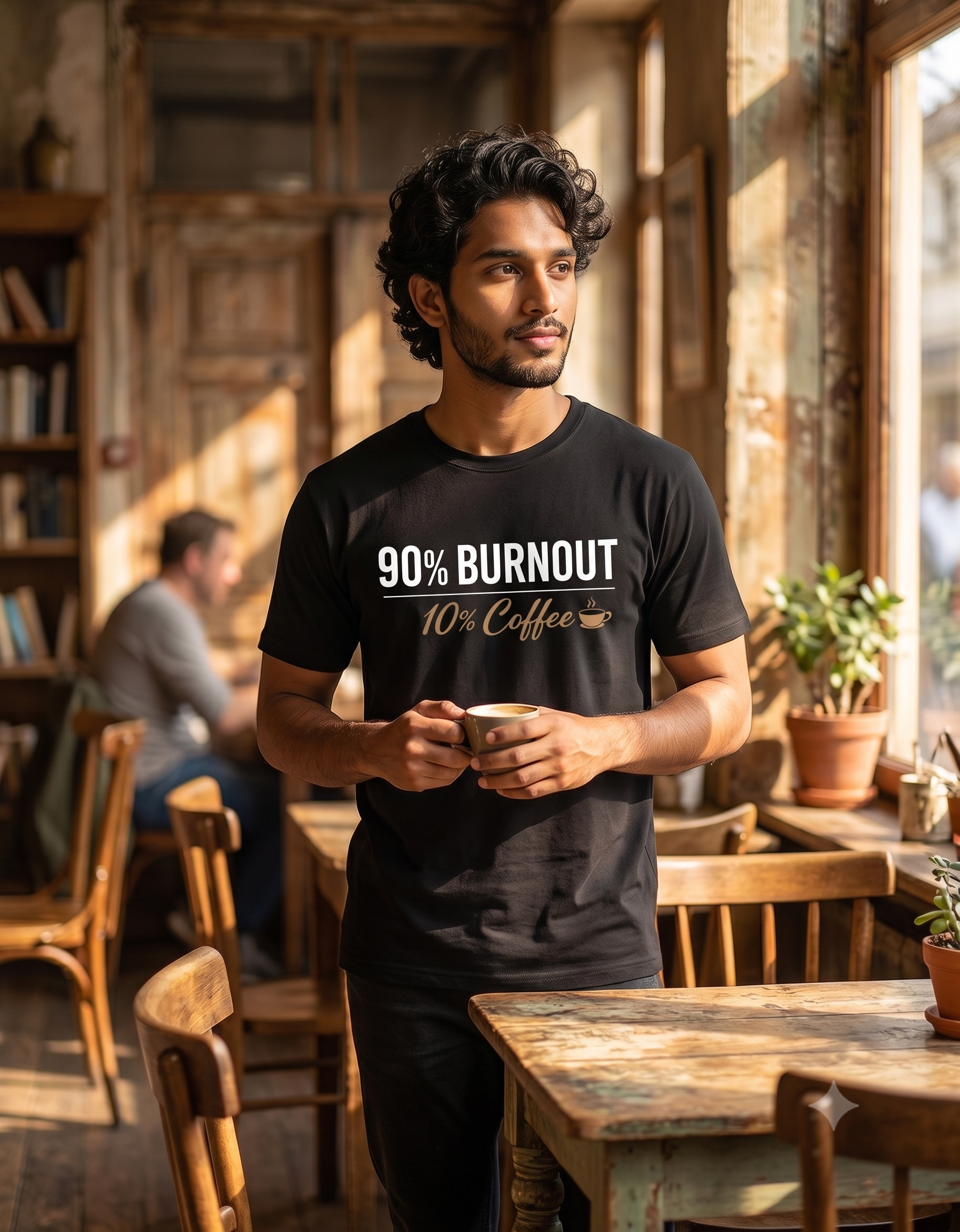 90-burnout-10-coffee-classic-t-shirt