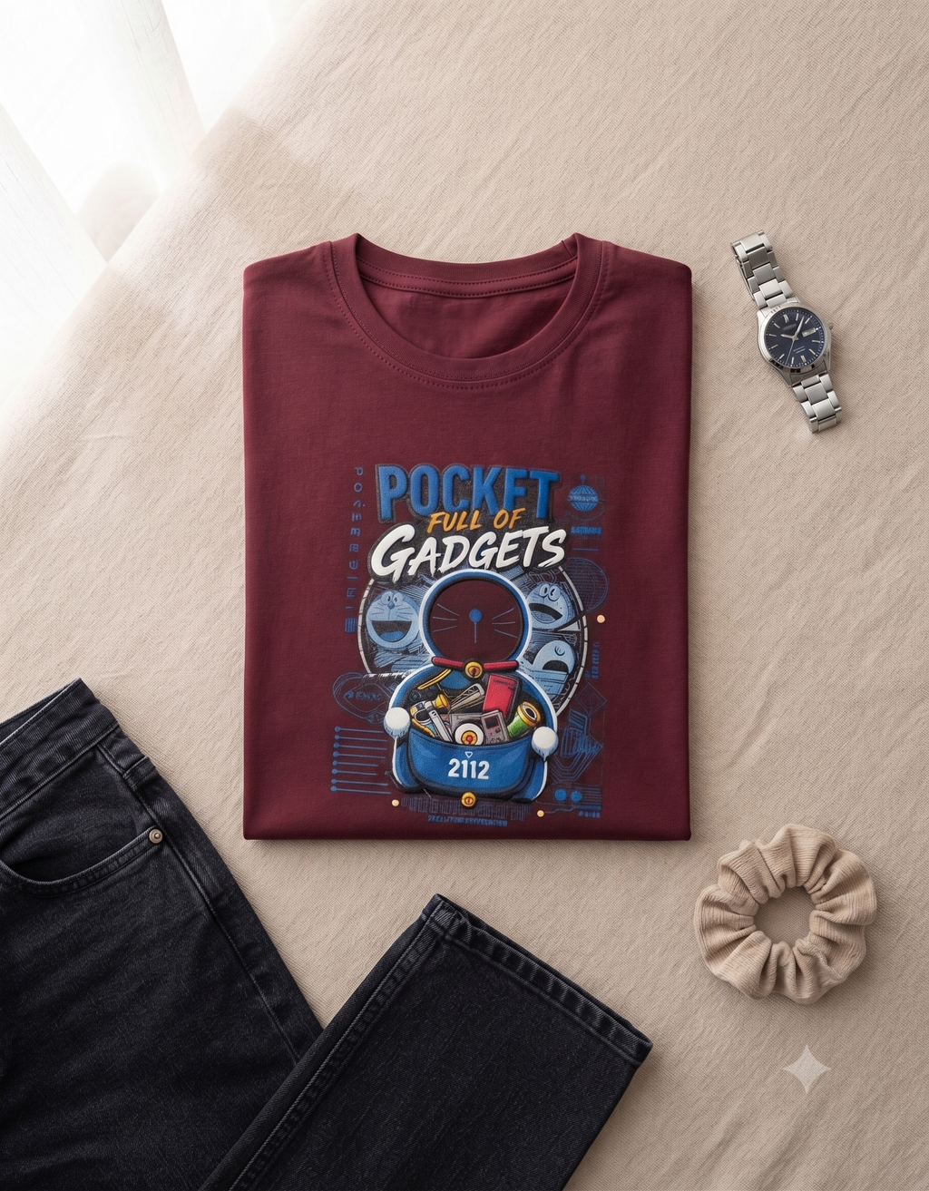 Pocket Full Of Gadgets Anime Character Women's Classic T-Shirt – Graphic Tee