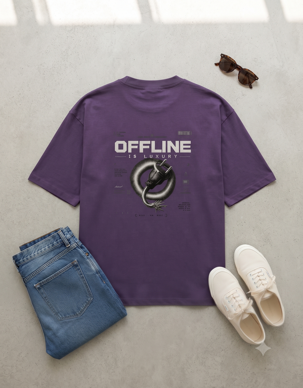 Offline Is Luxury Oversized T-Shirt – Men's Graphic Tee