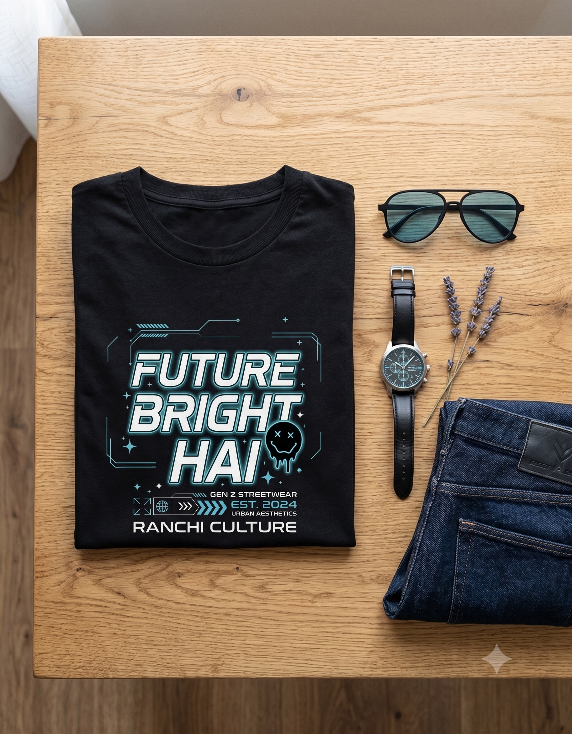 Future Bright Hai Classic T-Shirt – Streetwear Graphic Tee