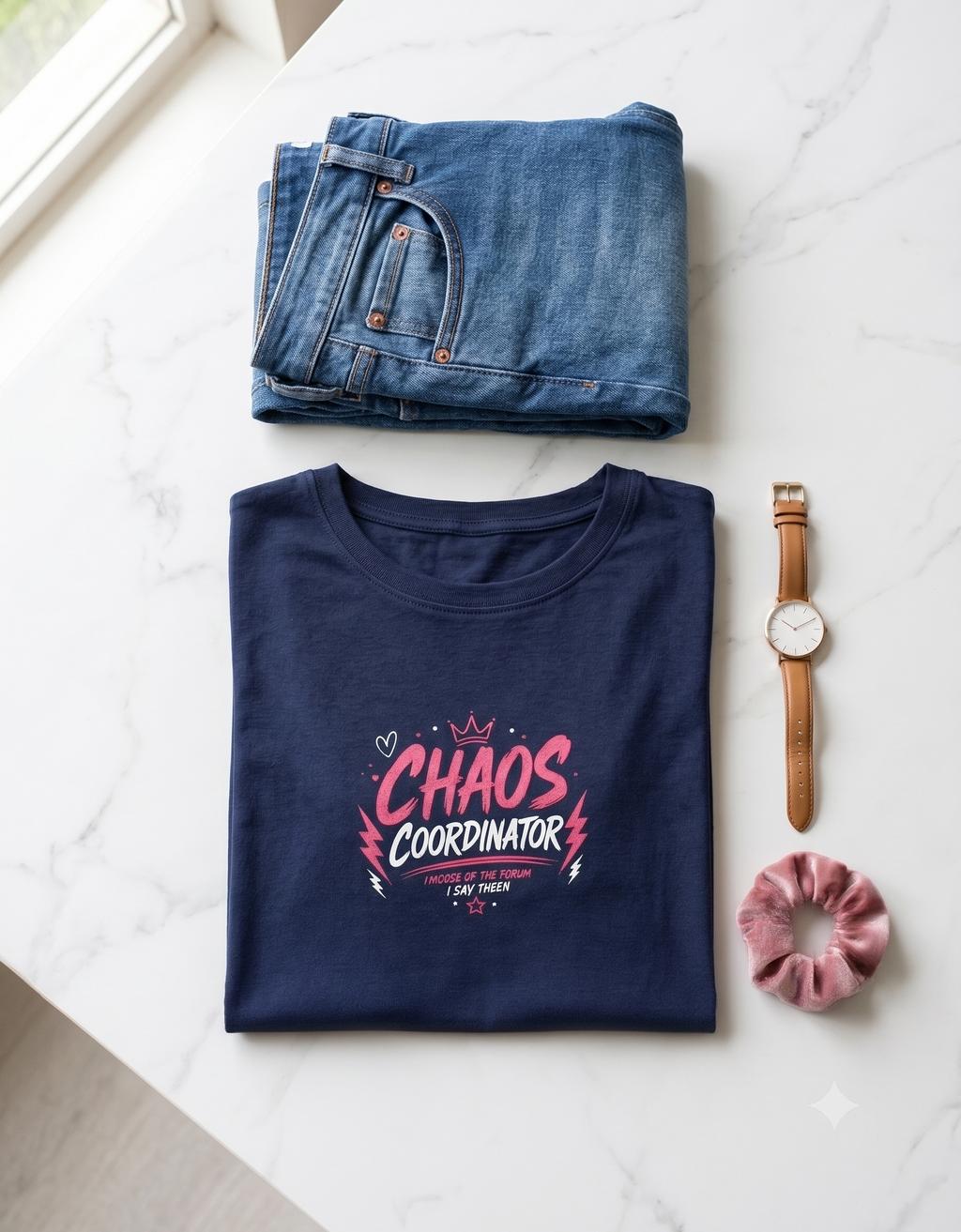 Chaos Coordinator Crop Top – Women's Graphic Tee