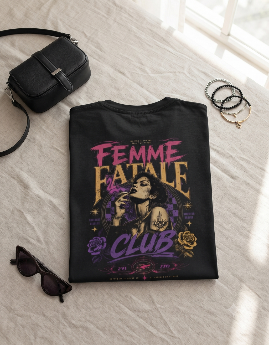 Femme Fatale Club Oversized T-Shirt – Men's Graphic Tee