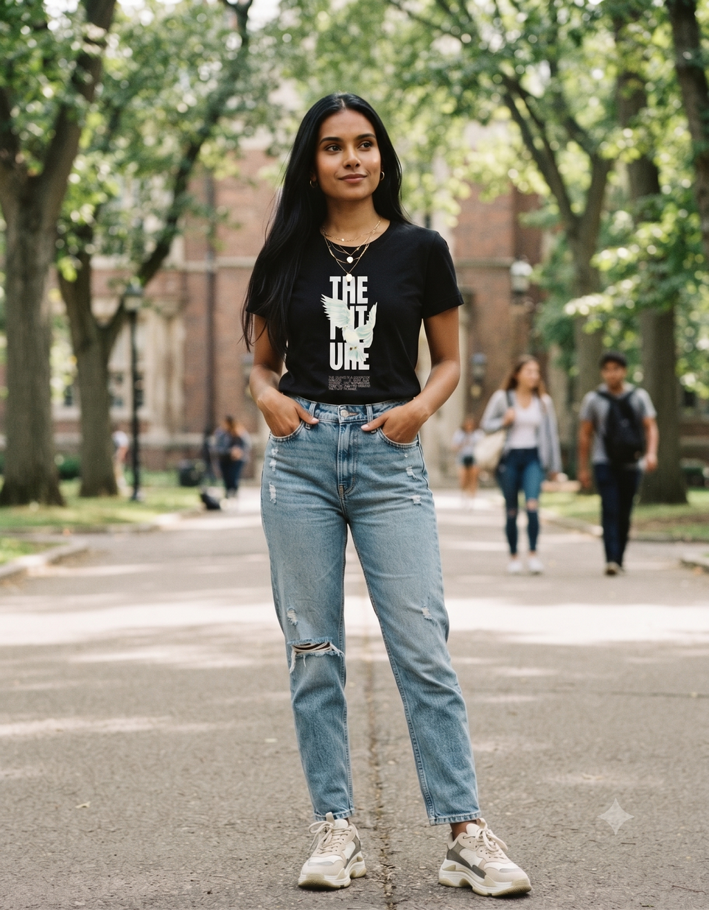 The Future Inspirational Watercolor Dove Women's Classic T-Shirt – Graphic Tee