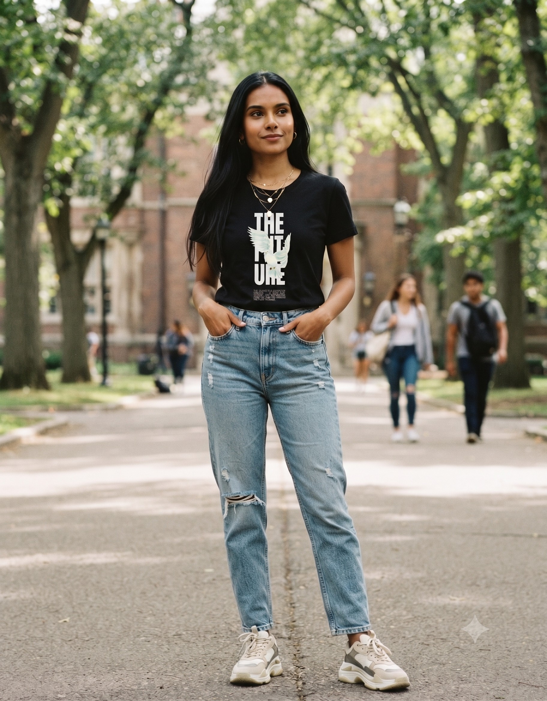 The Future Inspirational Watercolor Dove Women's Classic T-Shirt – Graphic Tee