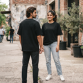 Plain	Black	Oversized	T-Shirt