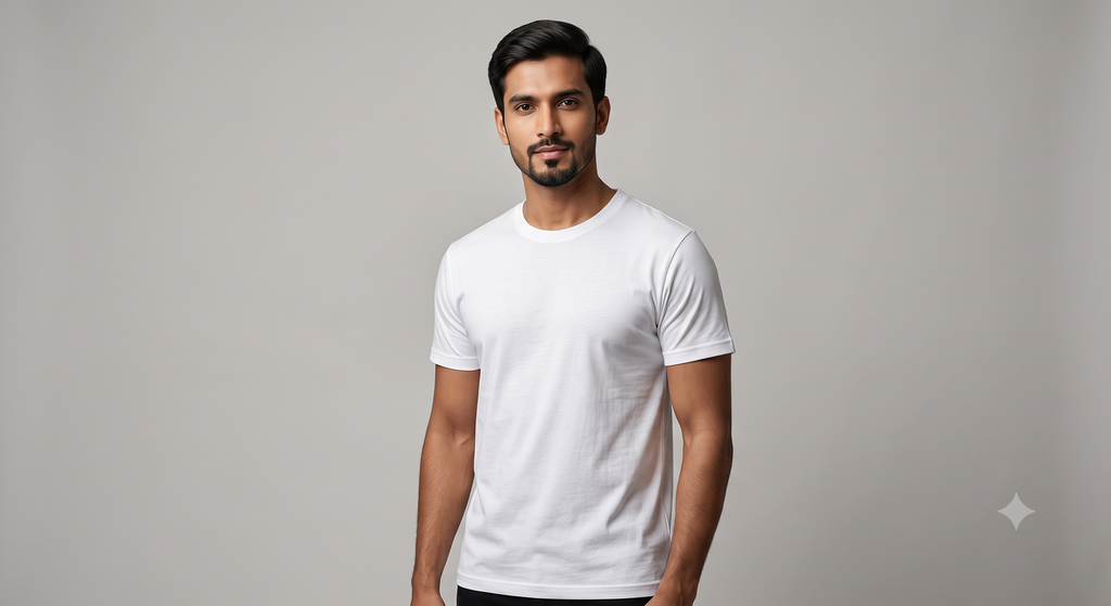White Classic Essential Plain Crew Neck T-Shirt – Everyday Tee