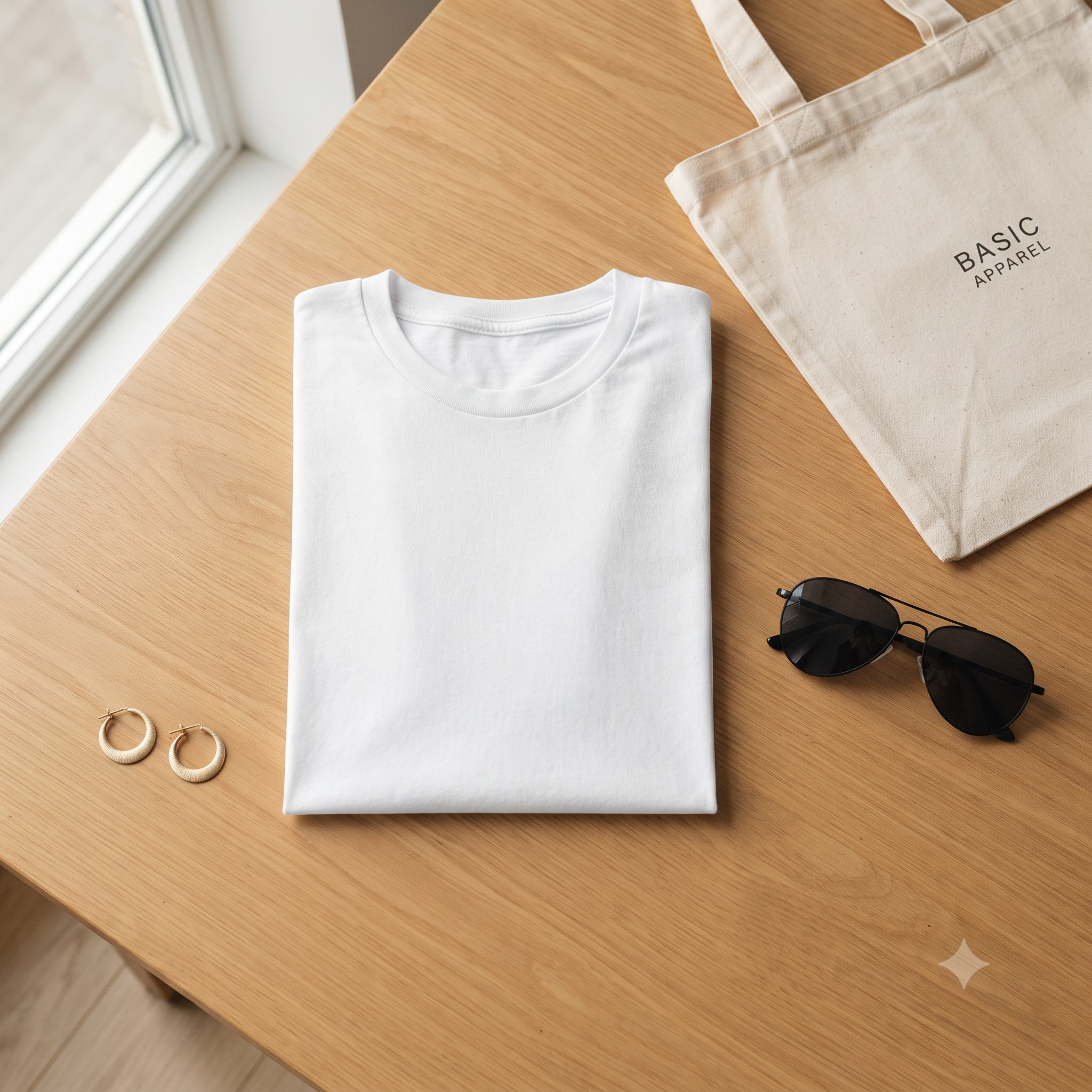 Women's	Classic	Plain	White	T-Shirt