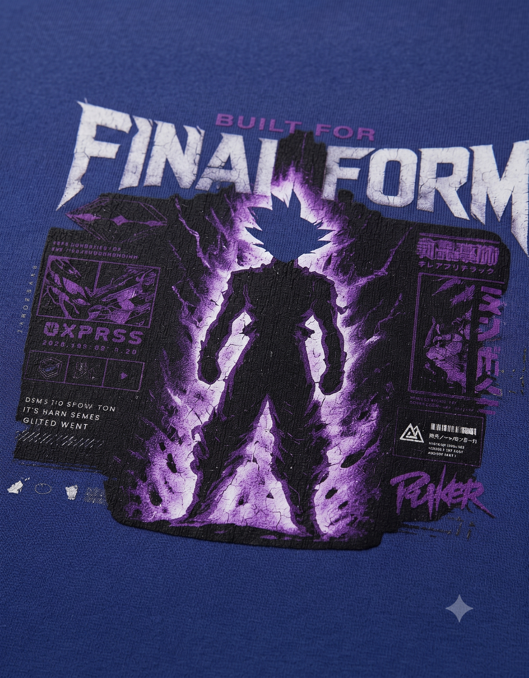 Built For Final Form Anime Silhouette Oversized T-Shirt – Graphic Tee