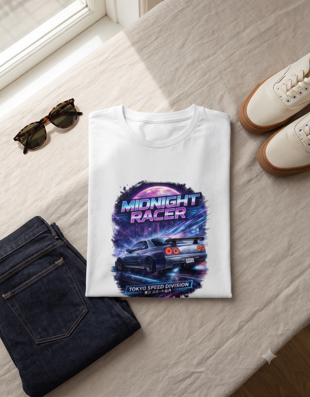 Midnight Racer JDM Classic T-Shirt – Men's Graphic Tee