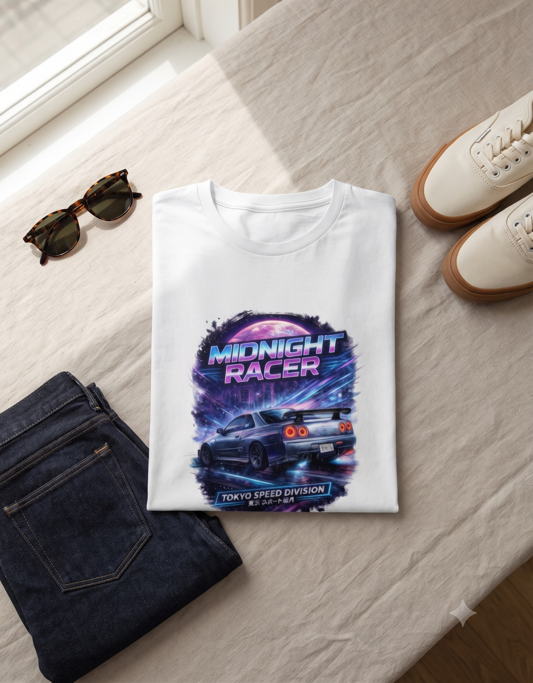 Midnight Racer JDM Classic T-Shirt – Men's Graphic Tee