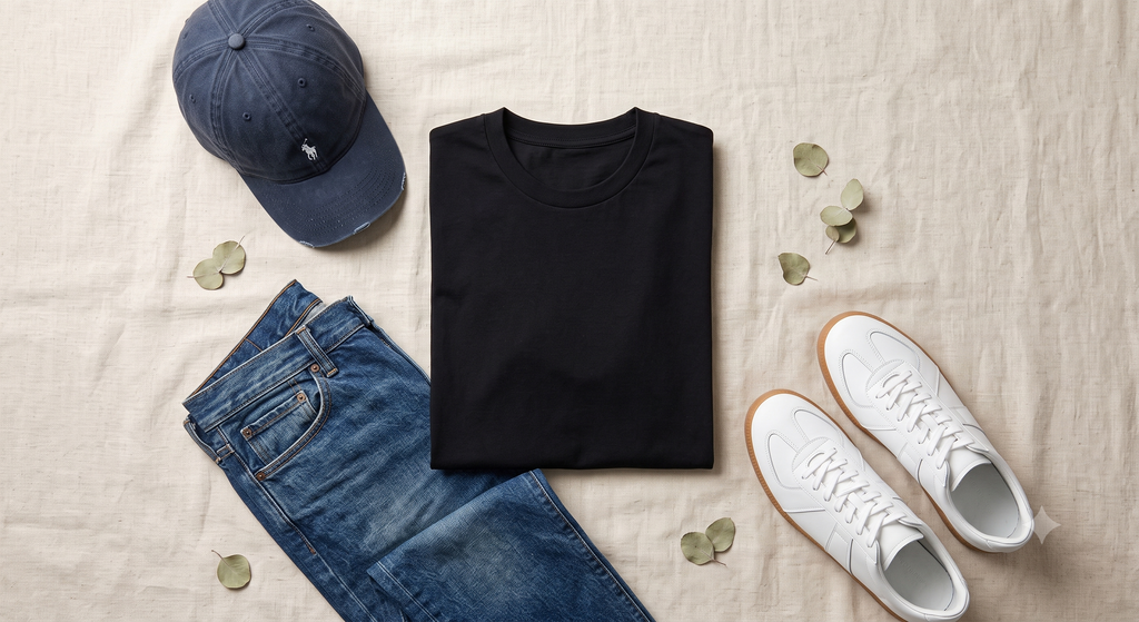 Black Classic Essential Plain Crew Neck T-Shirt – Everyday Tee
