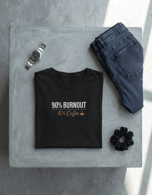 90% Burnout 10% Coffee Crop Top – Women's Graphic Tee