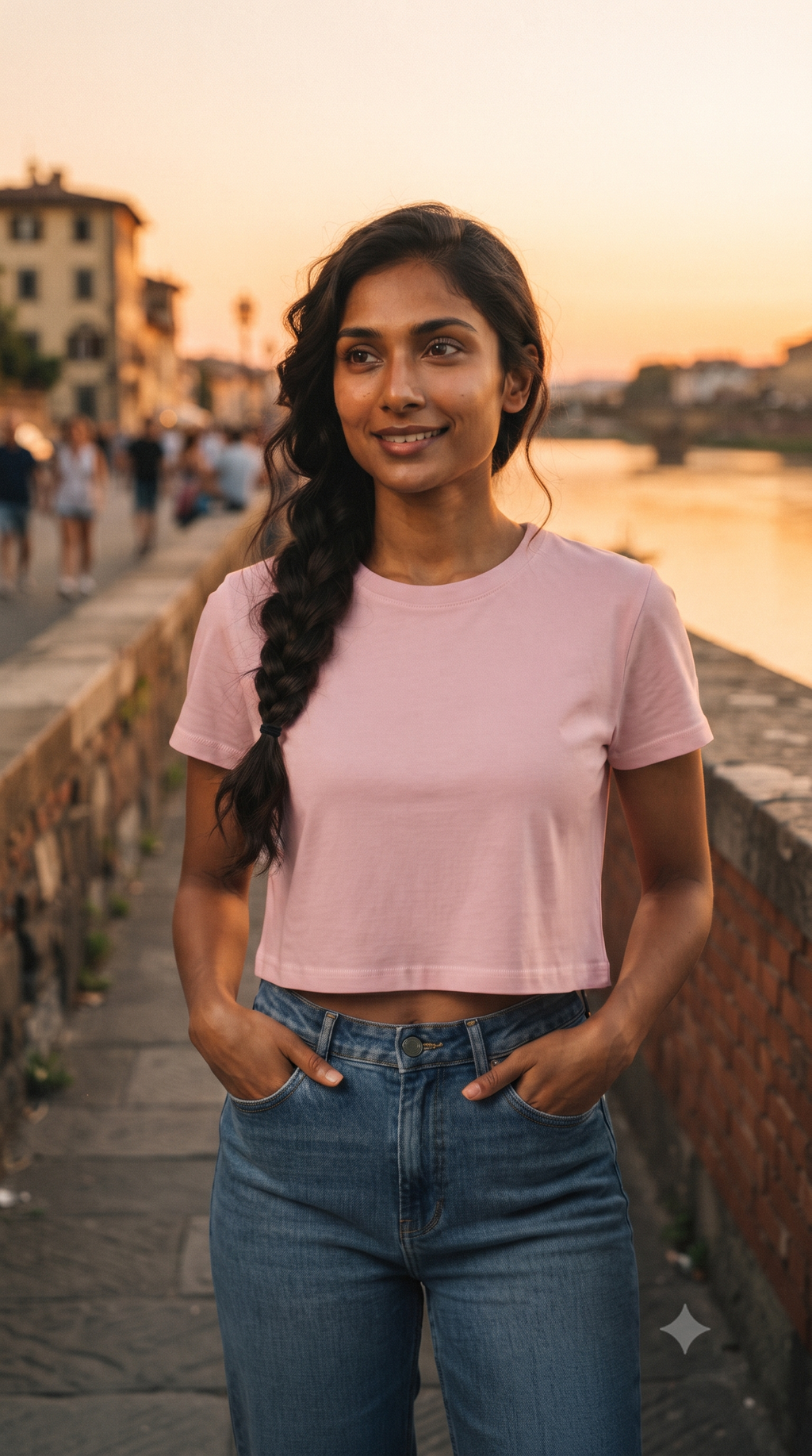 Light	Baby	Pink	Plain	Crop	Top