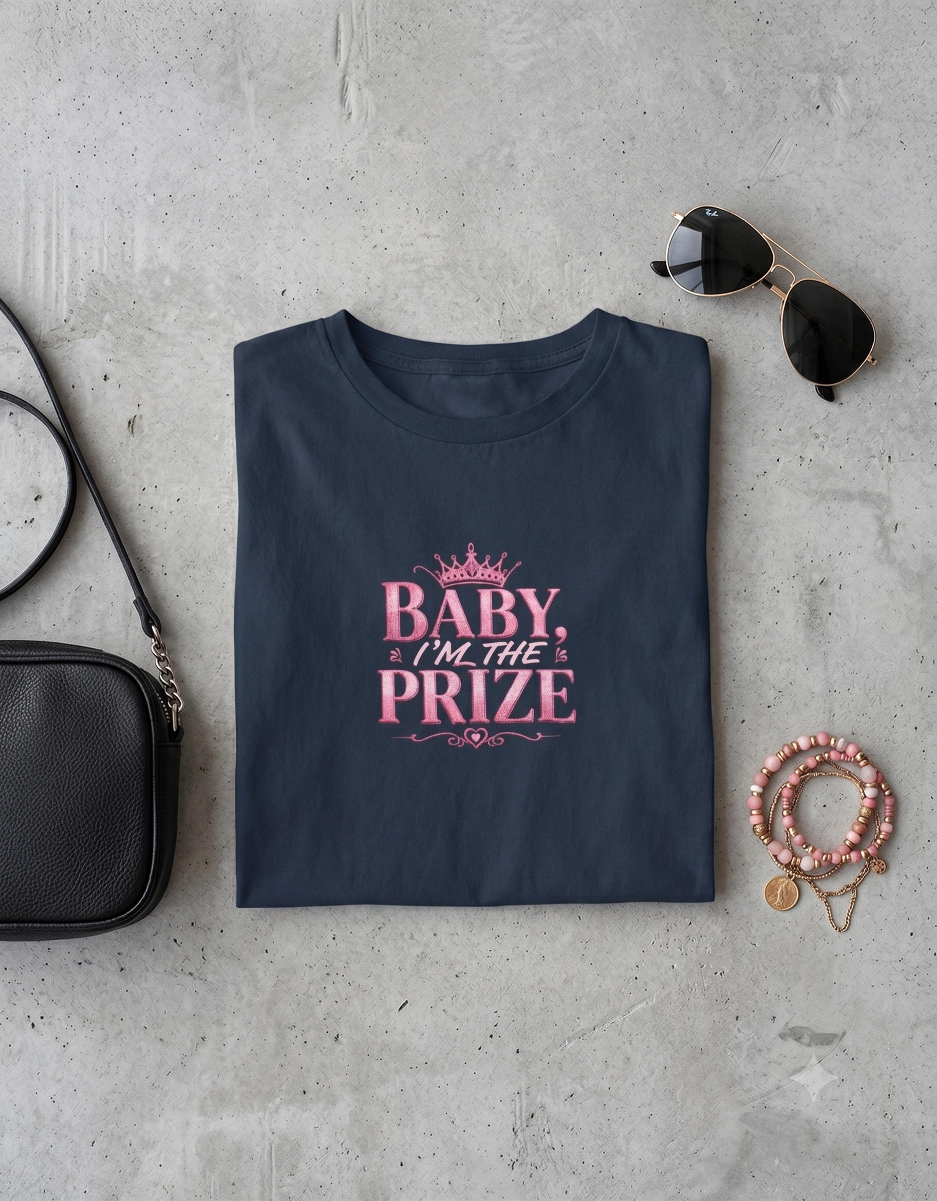 Baby I'm The Prize Crop Top – Women's Graphic Tee