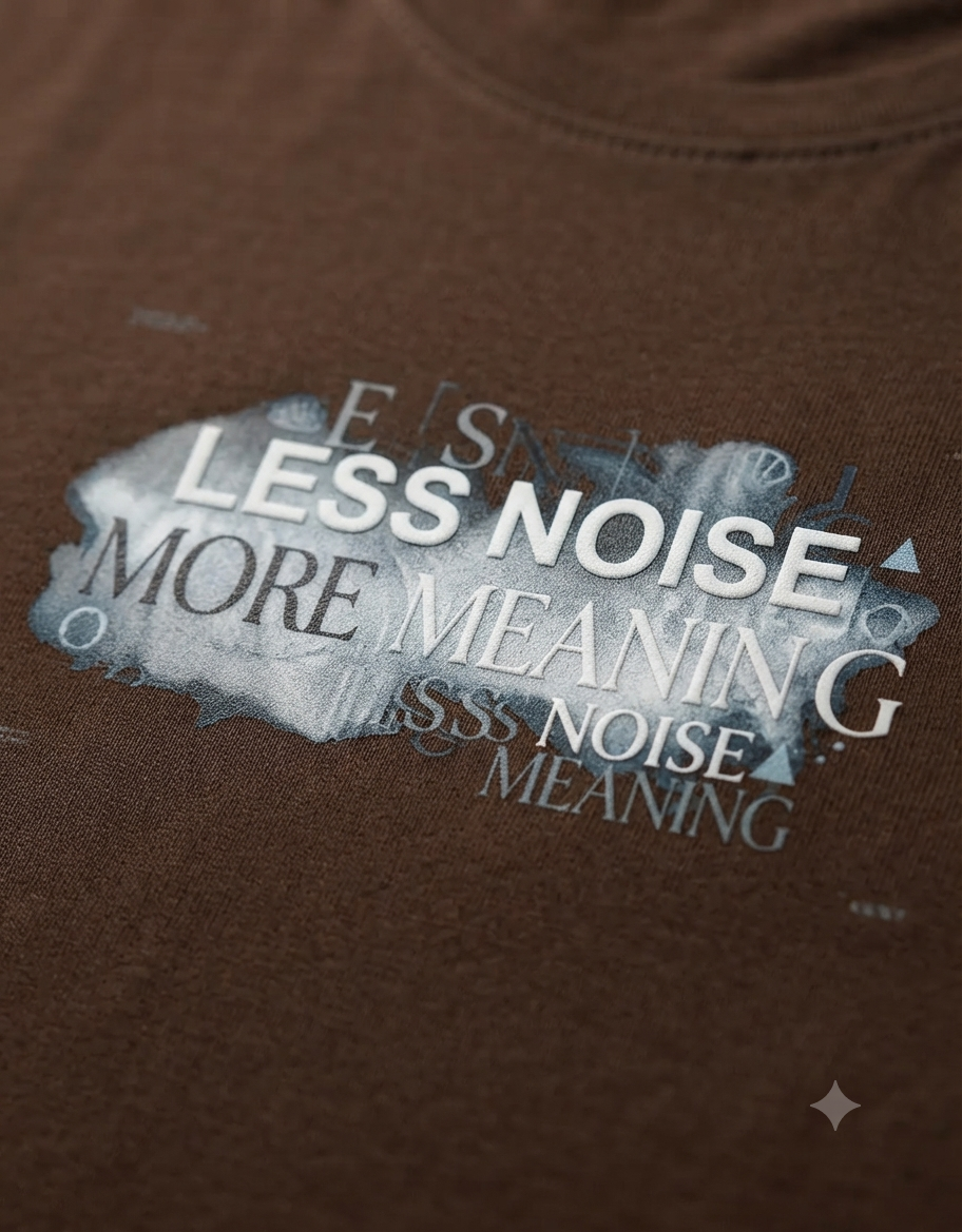 Less Noise More Meaning Watercolor Graphic Women's Classic T-Shirt – Tee