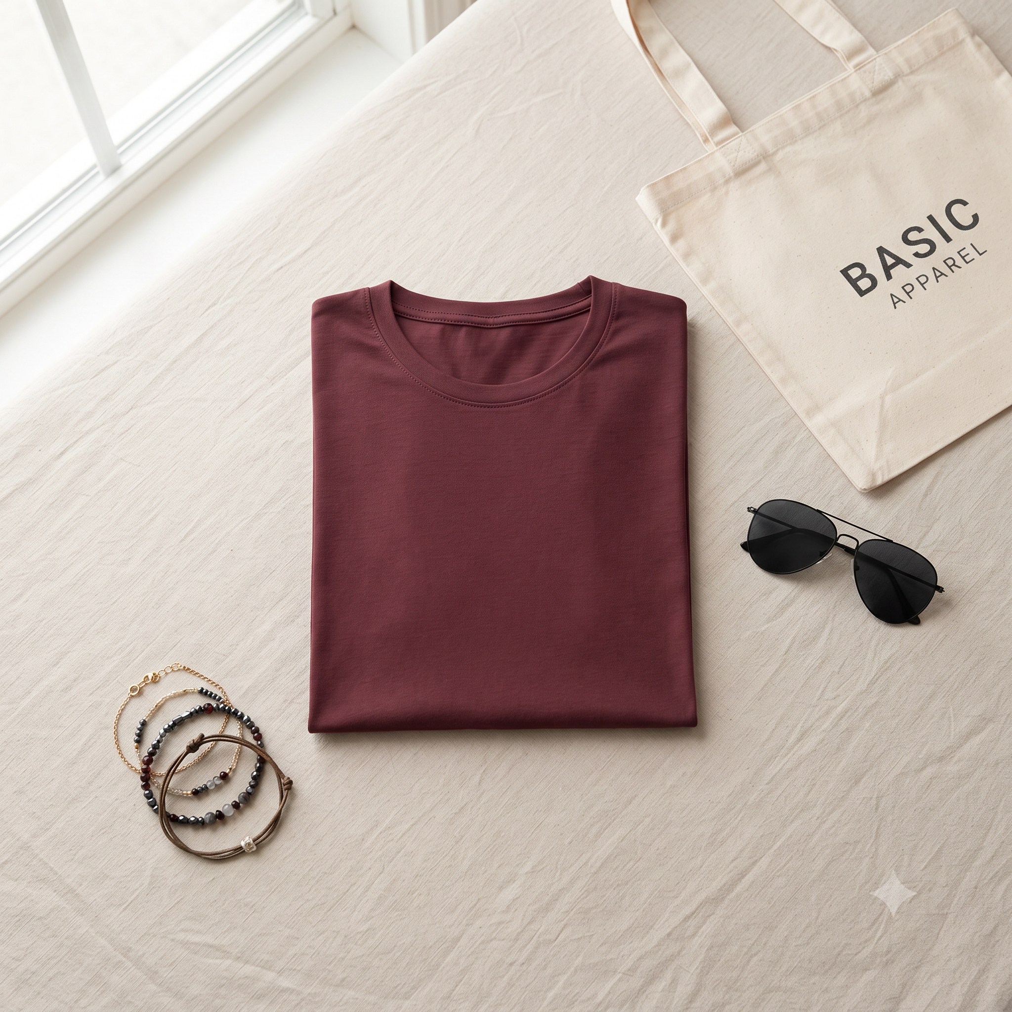 Plain	Beige	T-Shirt