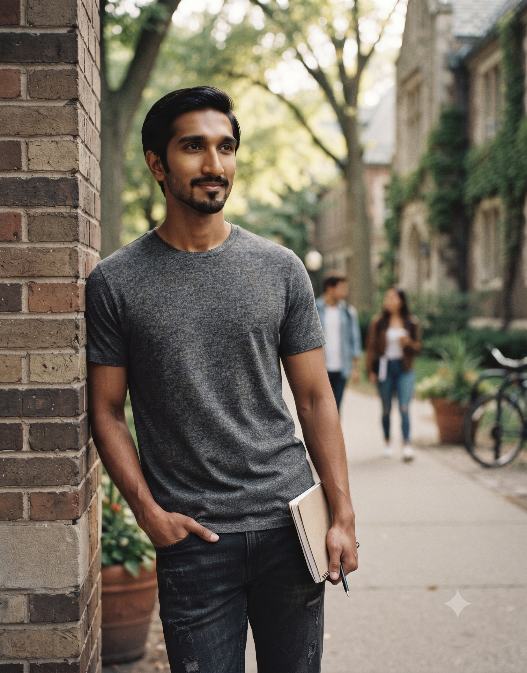 Plain Charcoal Melange T-Shirt