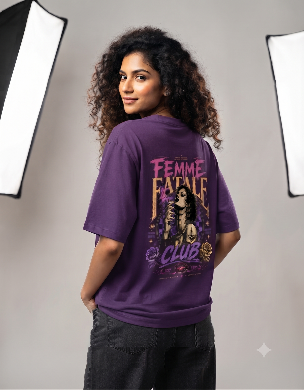 Femme Fatale Club Oversized T-Shirt – Men's Graphic Tee