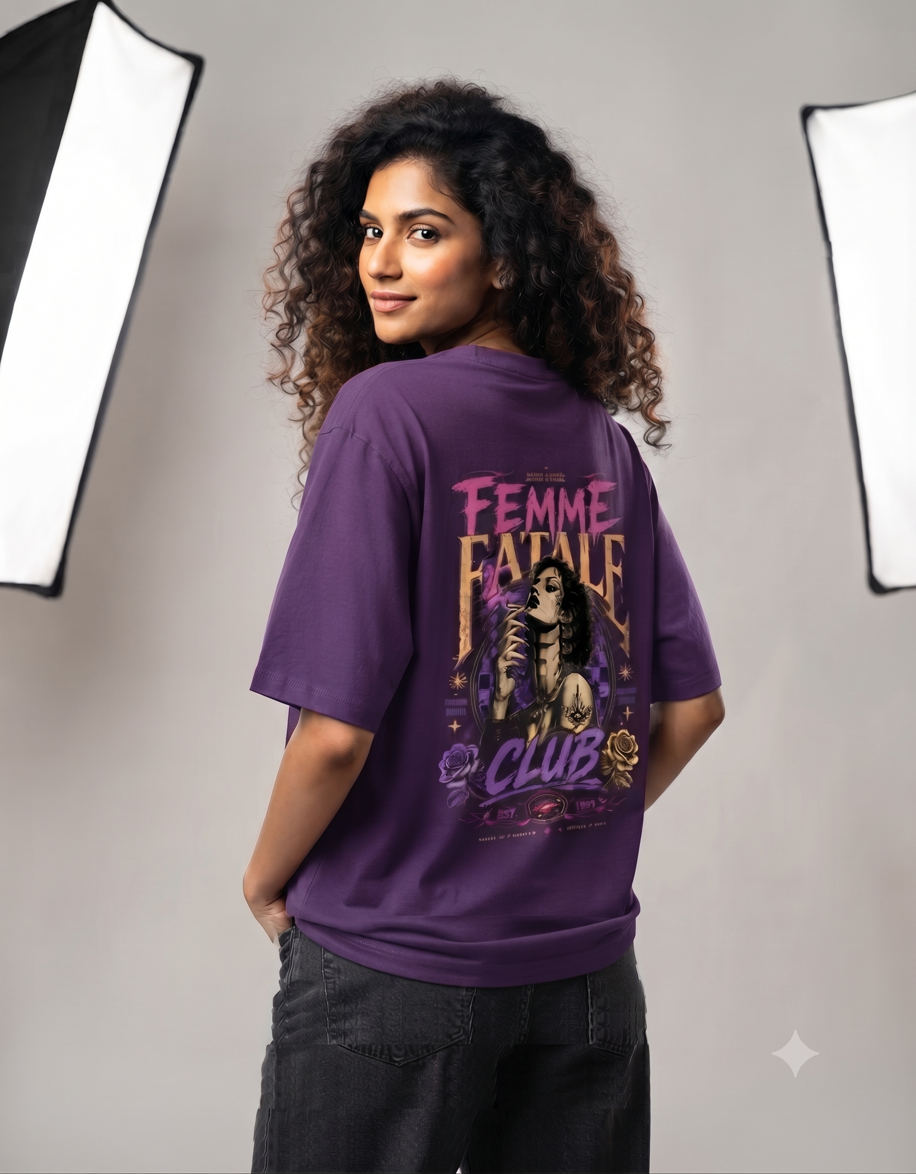Femme Fatale Club Oversized T-Shirt – Men's Graphic Tee