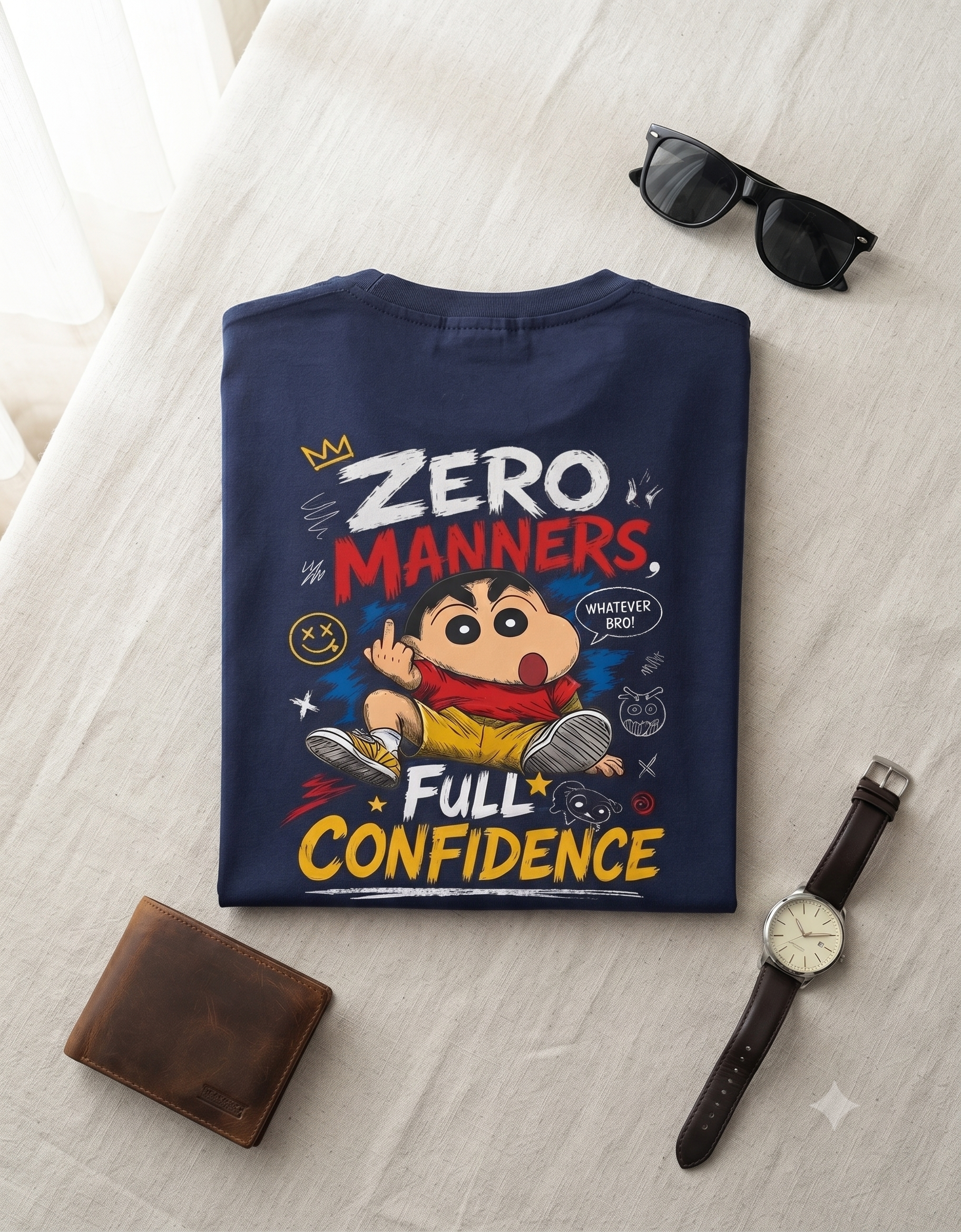 Zero Manners Full Confidence Oversized T-Shirt – Men's Graphic Tee