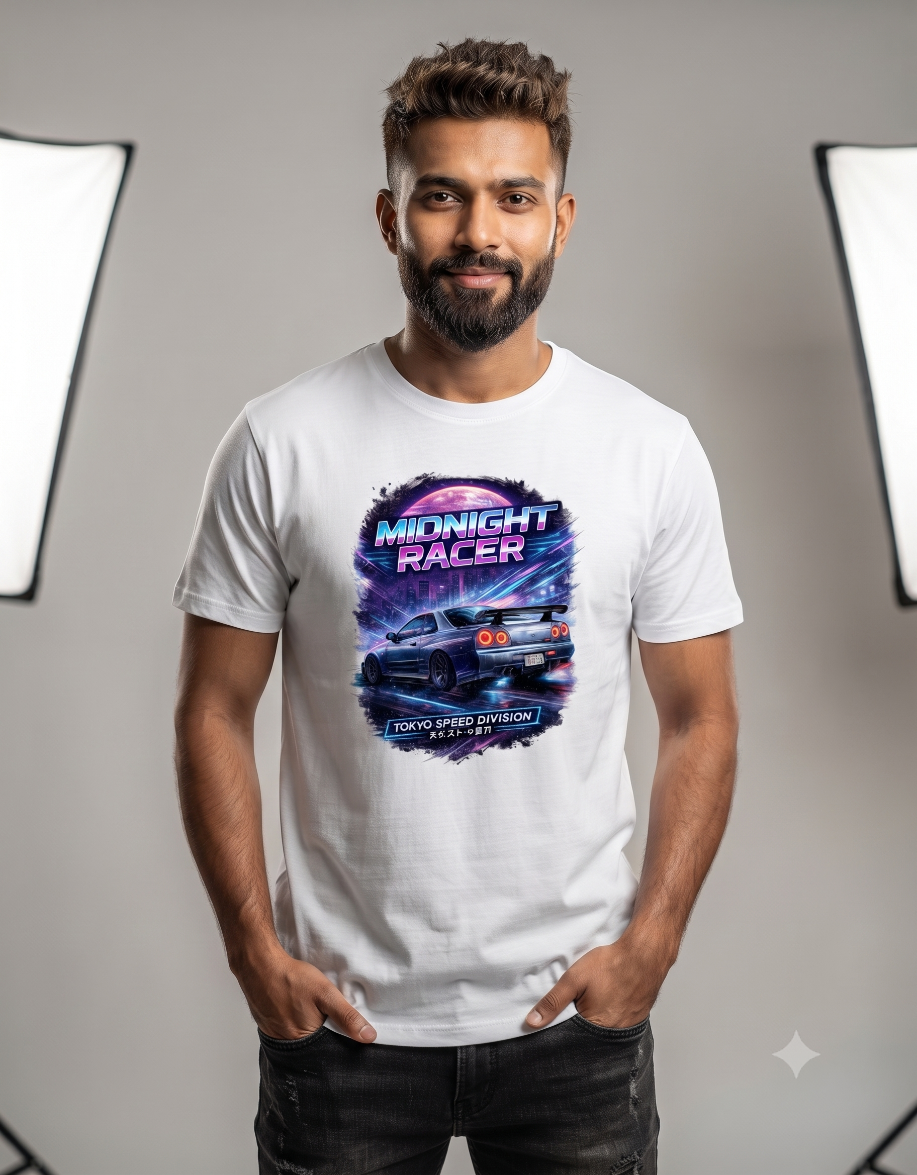 Midnight Racer JDM Classic T-Shirt – Men's Graphic Tee