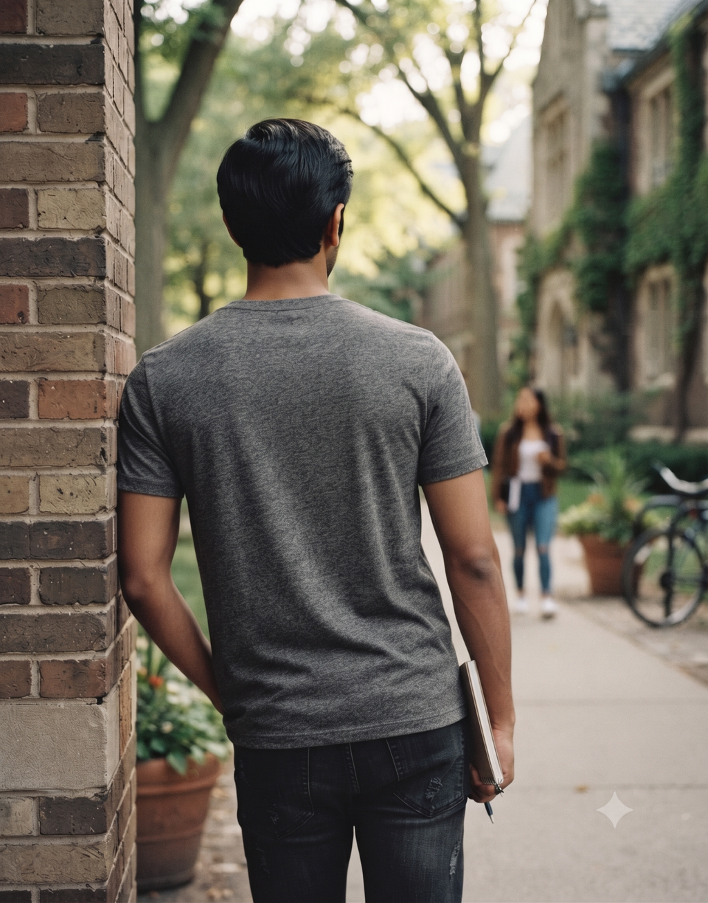 Plain Charcoal Melange T-Shirt