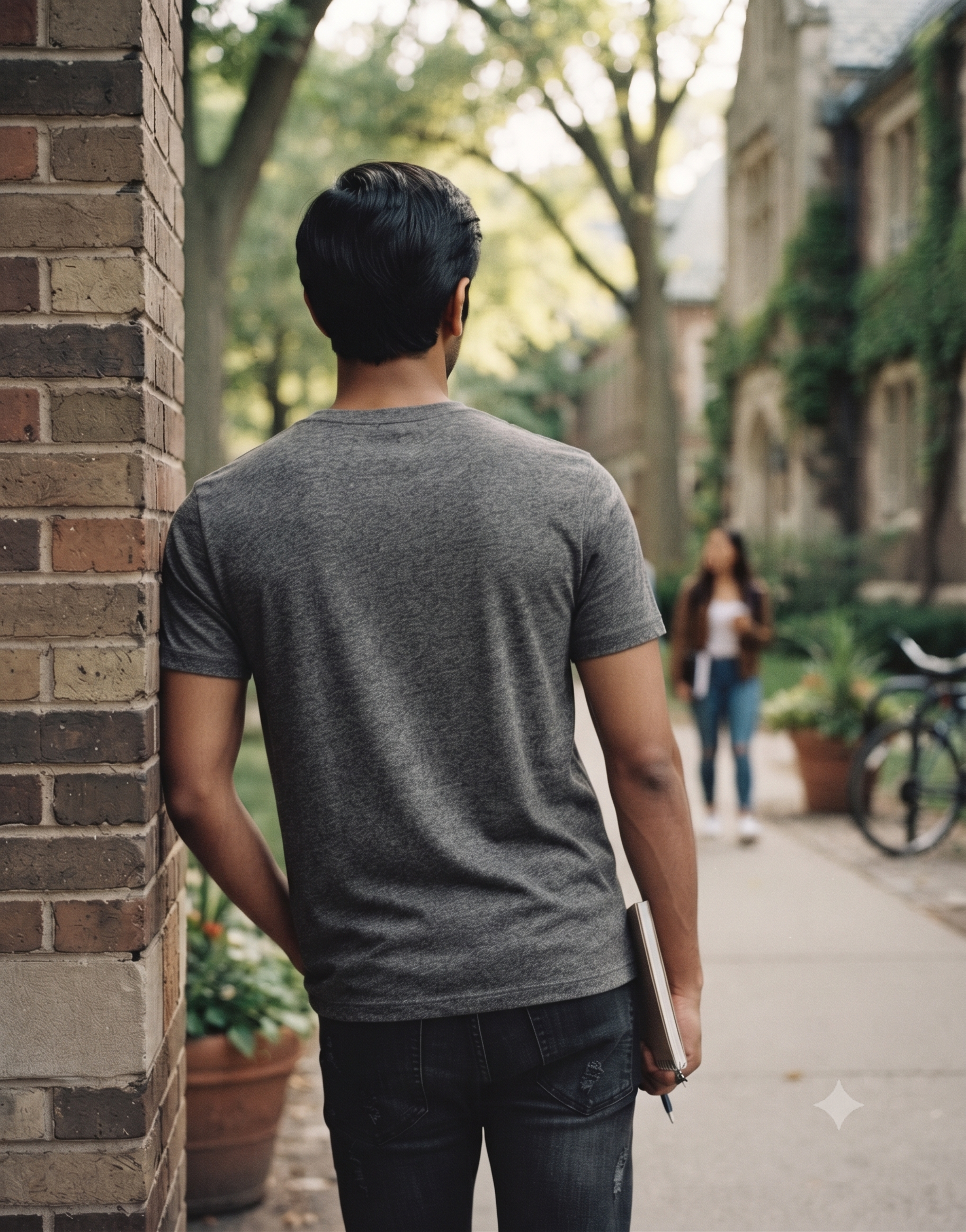 Plain Charcoal Melange T-Shirt