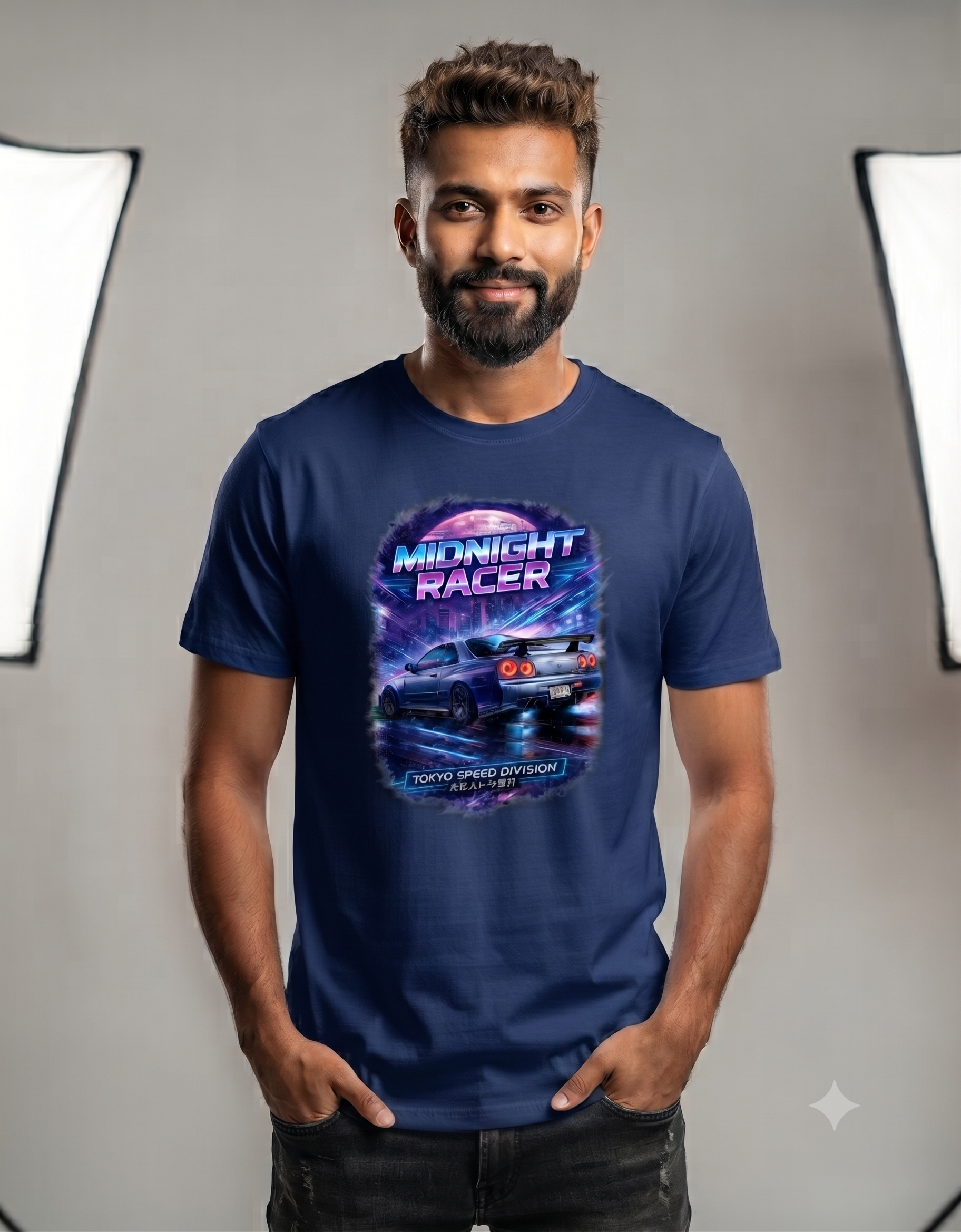 Midnight Racer JDM Classic T-Shirt – Men's Graphic Tee
