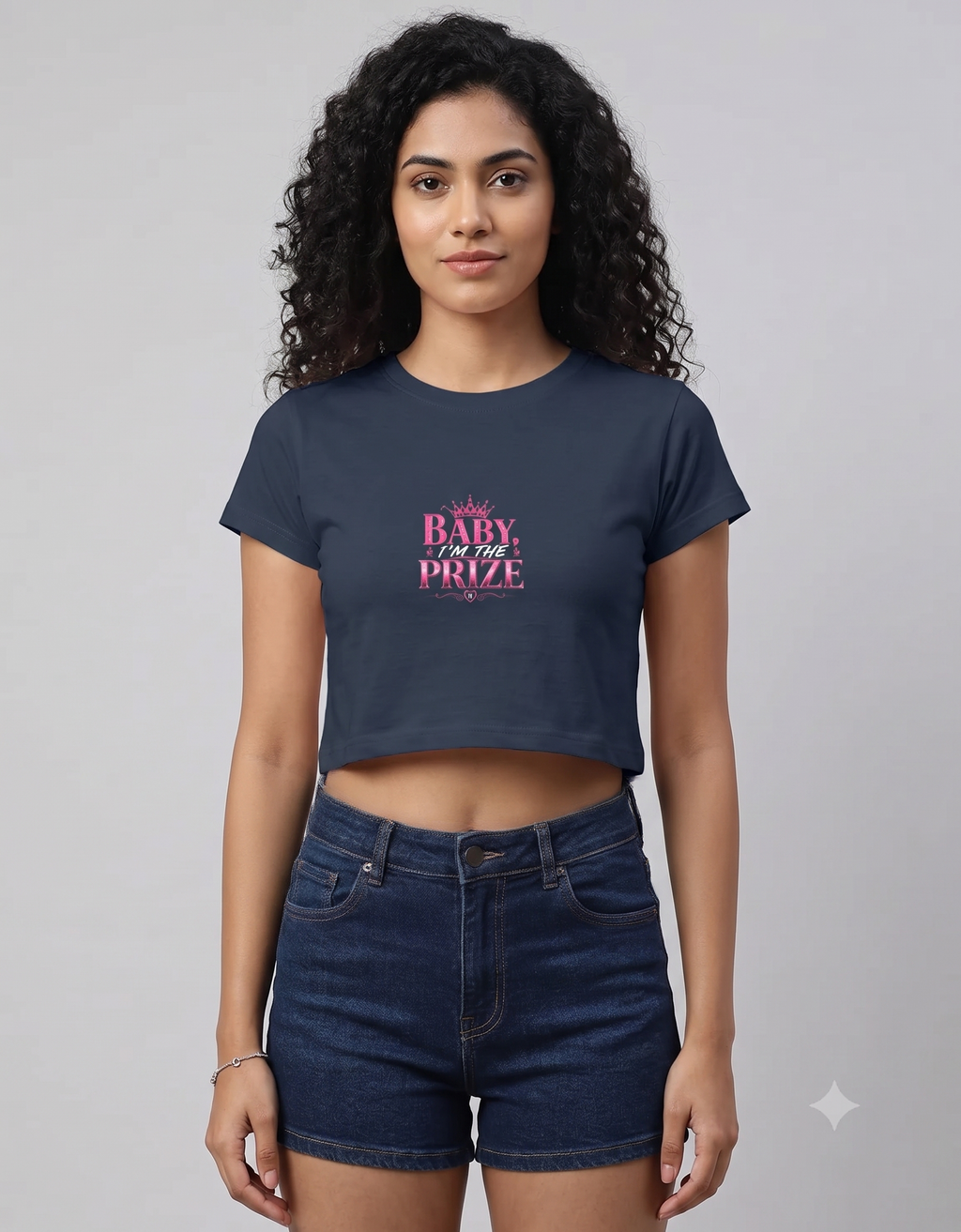 Baby I'm The Prize Crop Top – Women's Graphic Tee