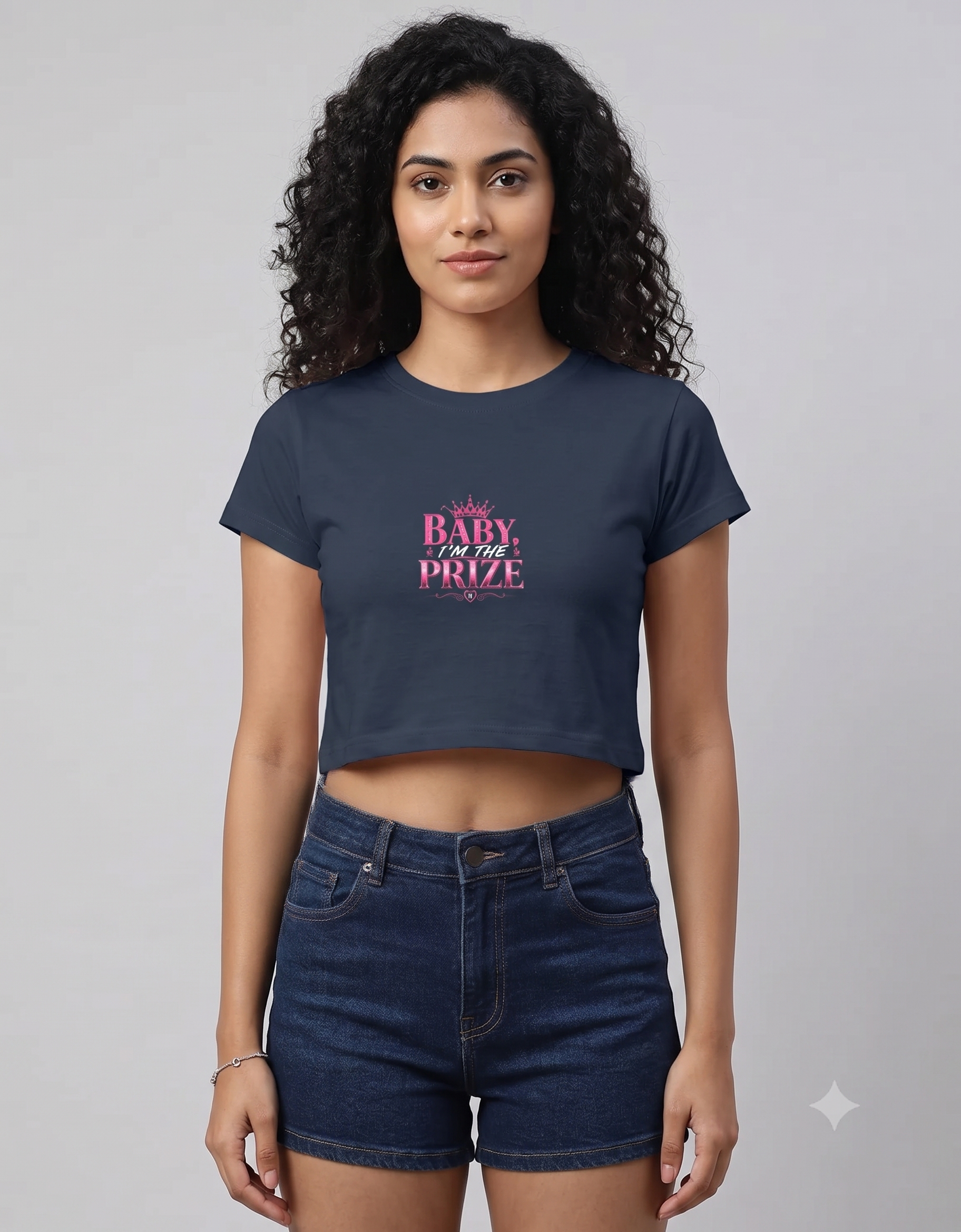 Baby I'm The Prize Crop Top – Women's Graphic Tee