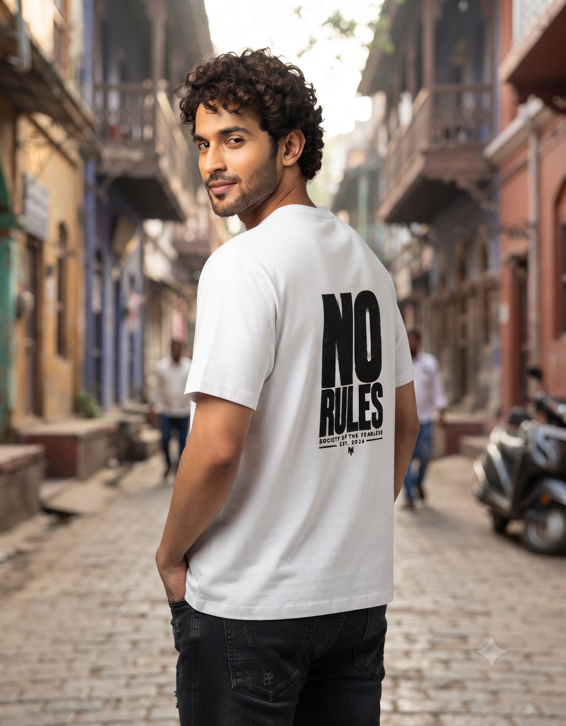 No Rules Bold Typography Classic T-Shirt – Men's Graphic Tee